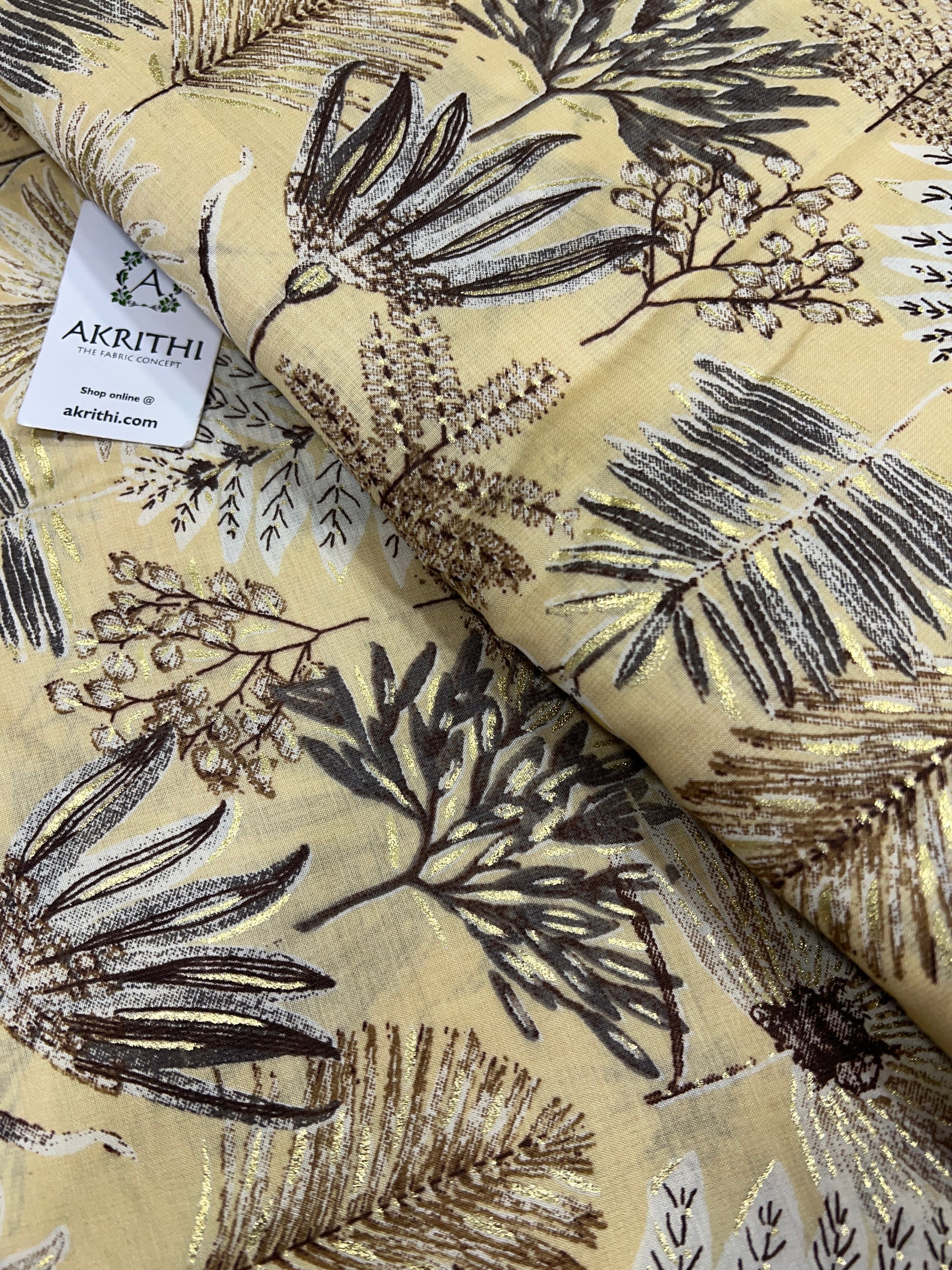 Printed viscose silk fabric