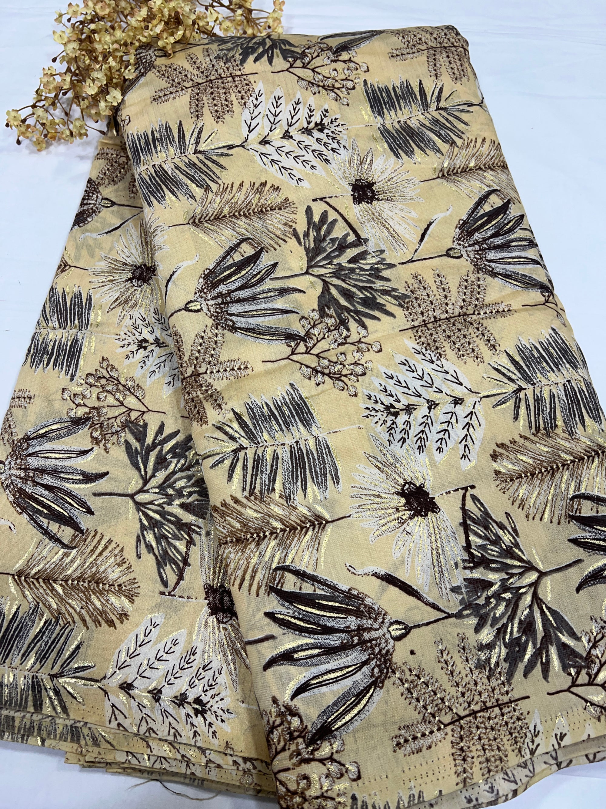 Printed viscose silk fabric