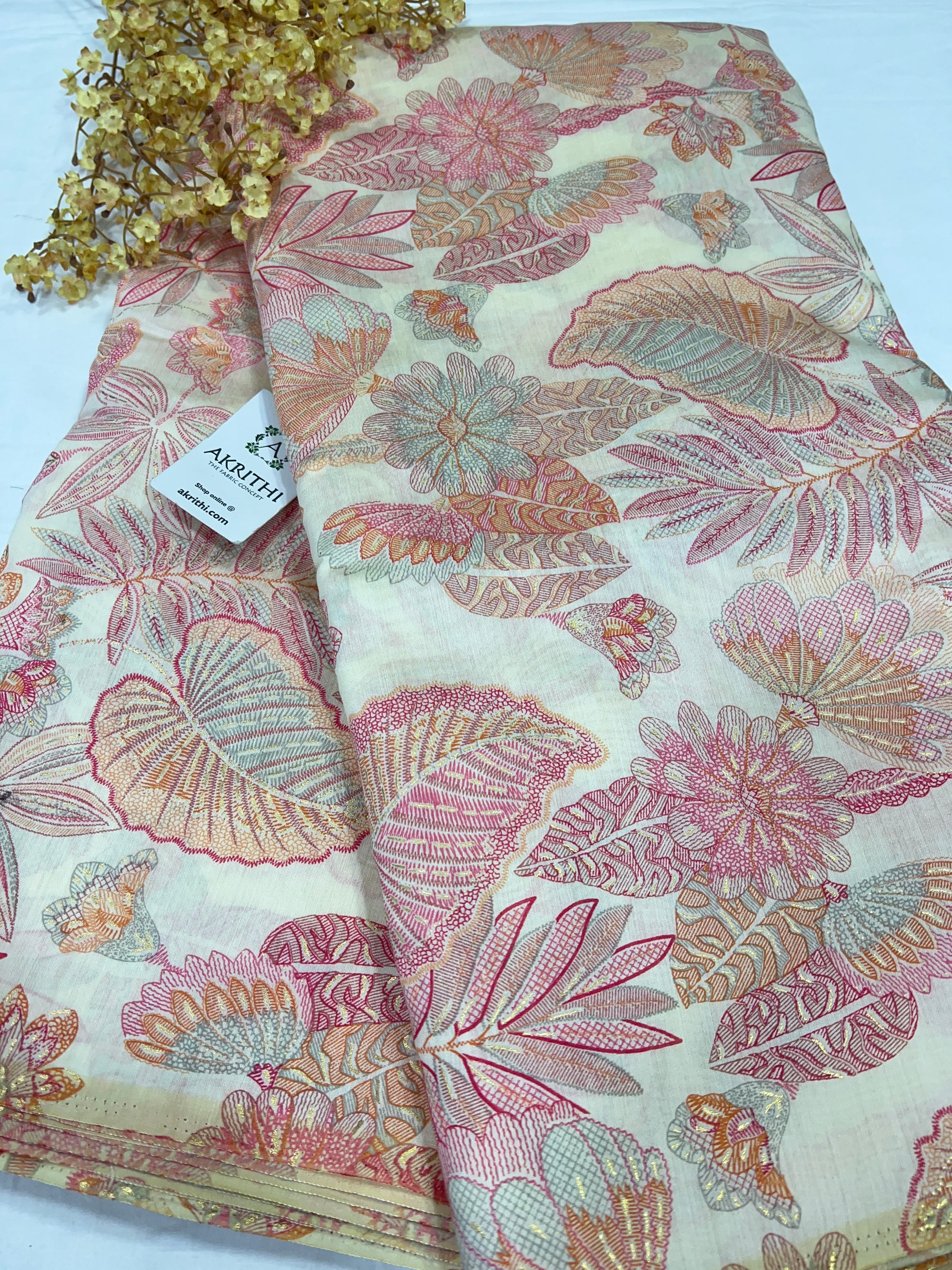 Printed viscose silk fabric