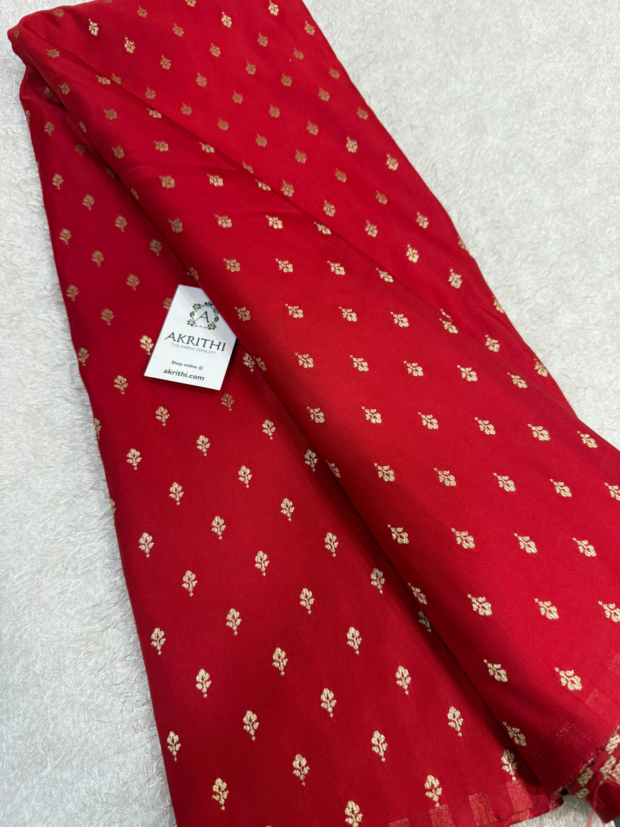 Pure Banarasi brocade butti fabric