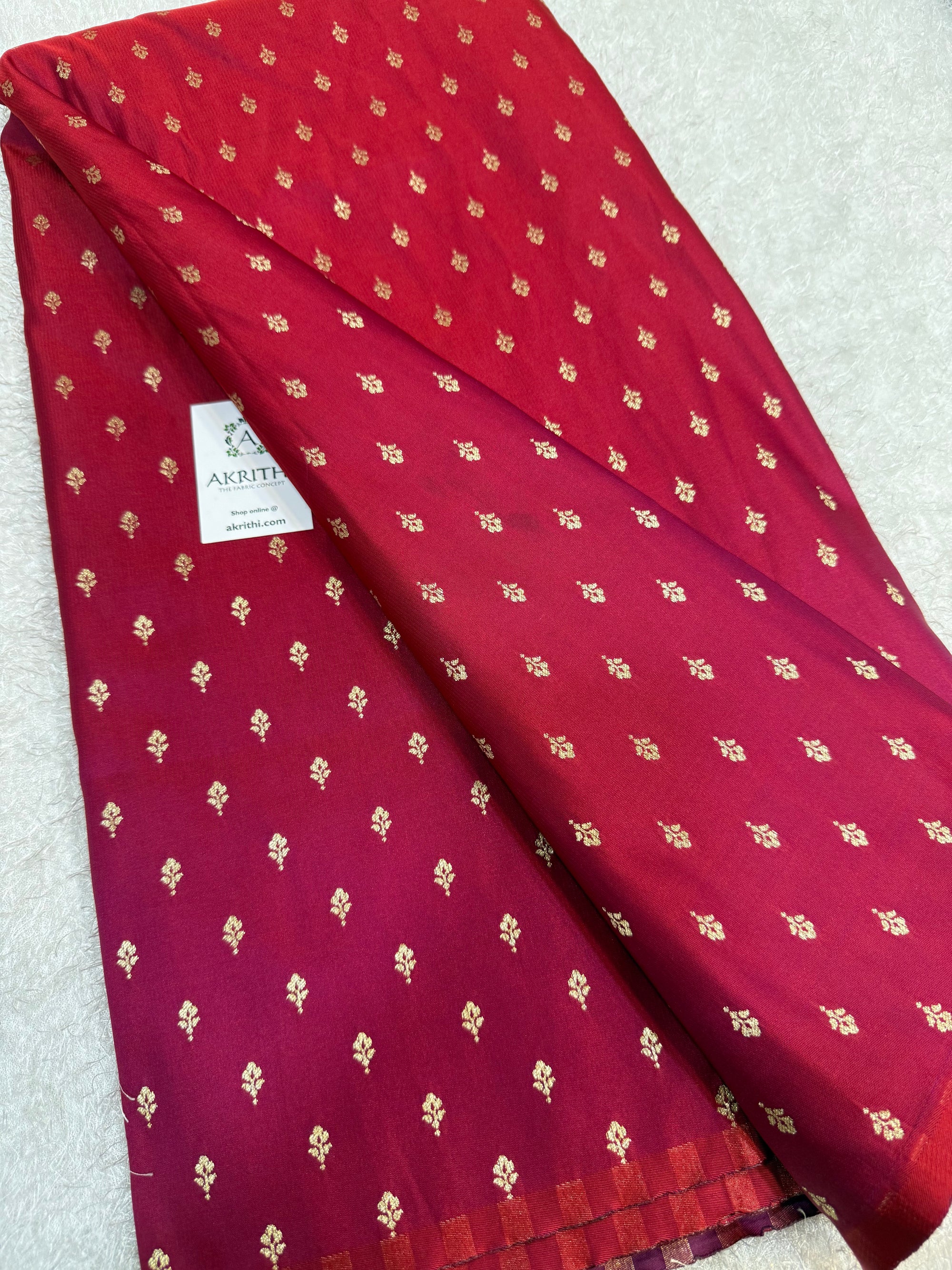 Pure Banarasi brocade butti fabric