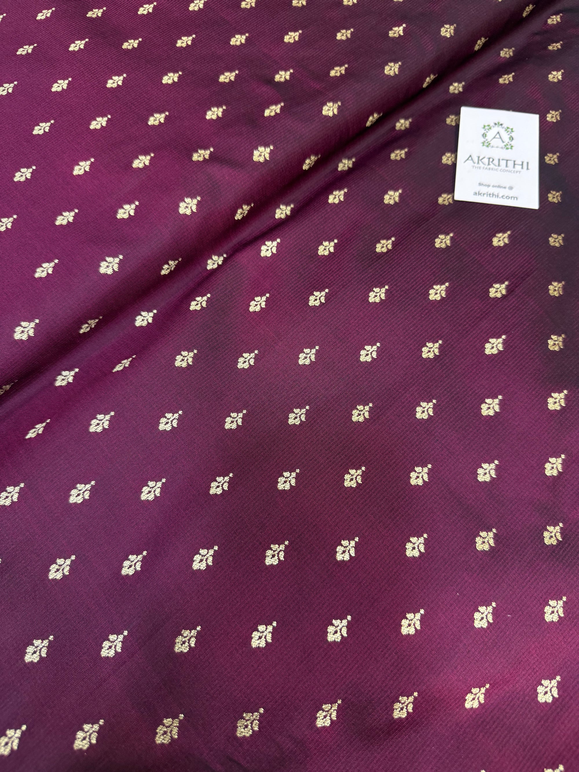 Pure Banarasi brocade butti fabric