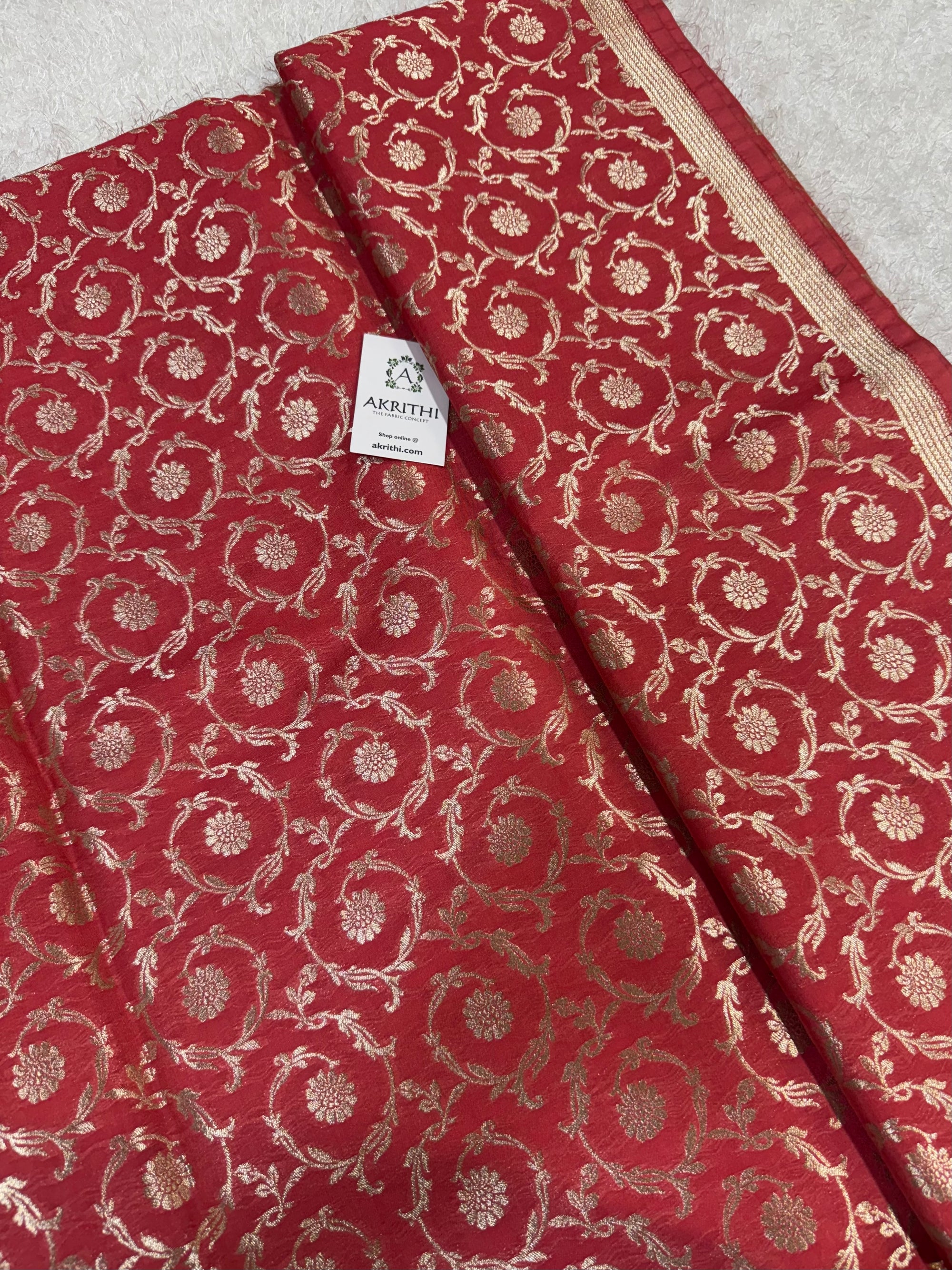 Pure Banarasi brocade fabric