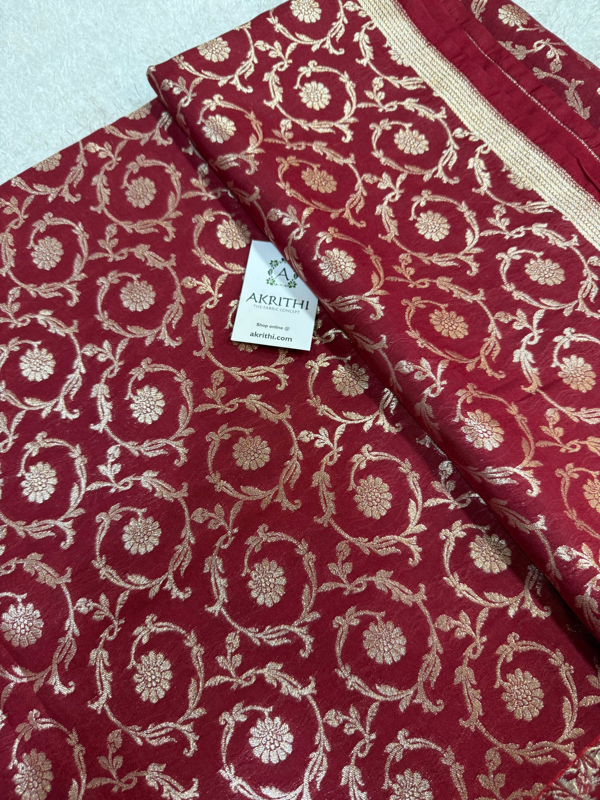 Pure Banarasi brocade fabric