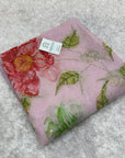 Embroidered soft viscose organza fabric