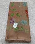 Embroidered soft viscose organza fabric
