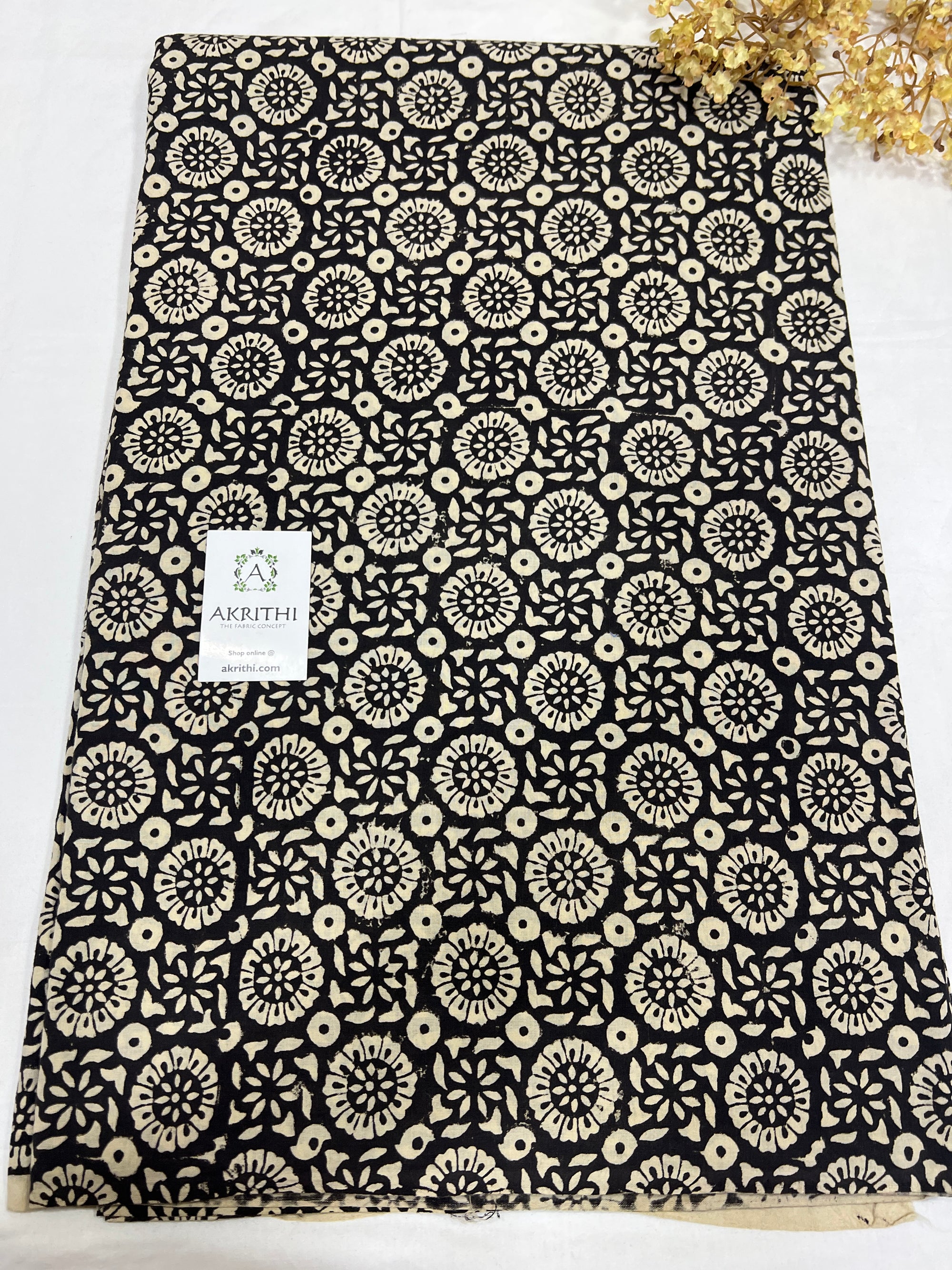 Hand block pure cotton fabric