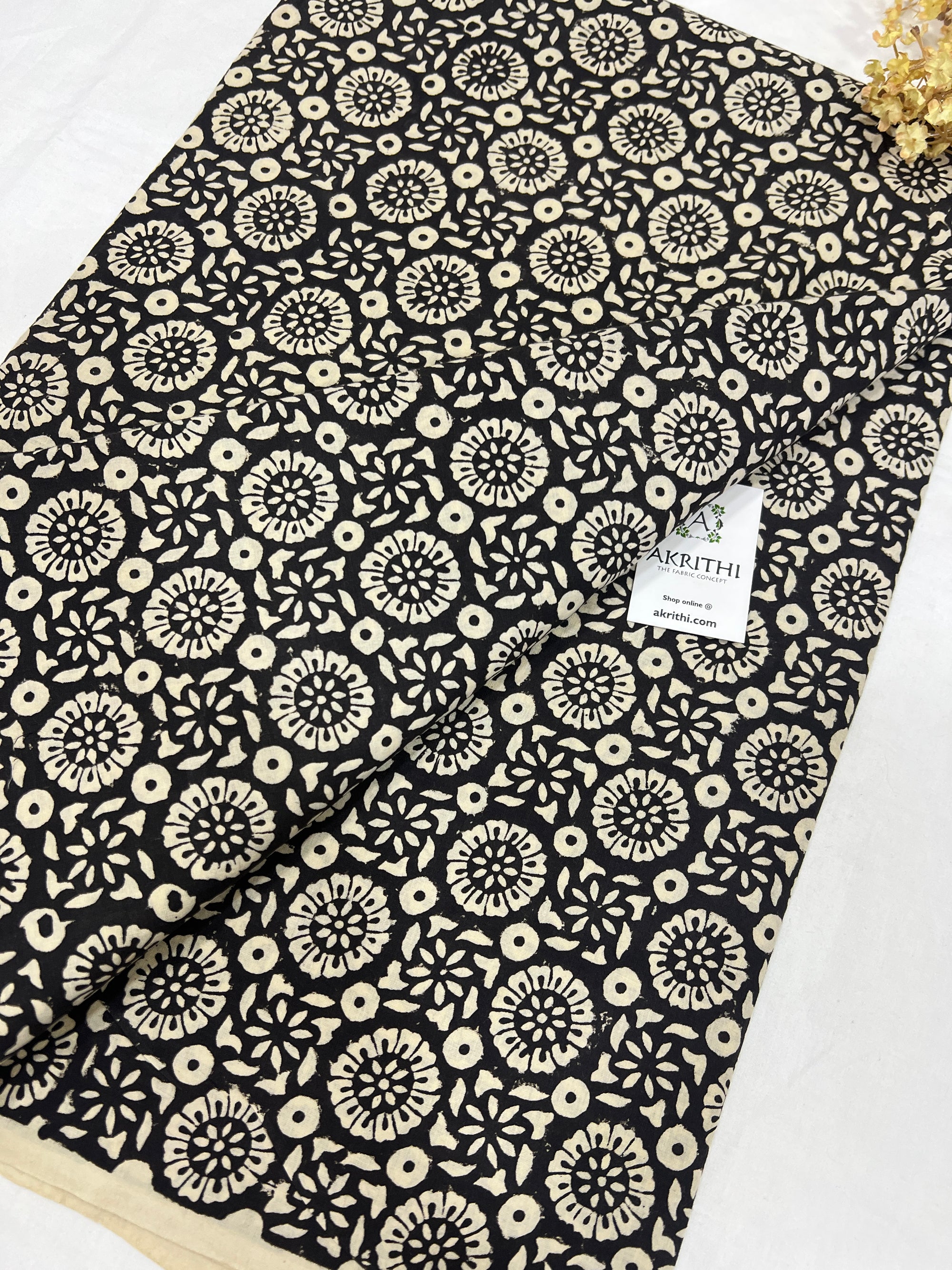 Hand block pure cotton fabric