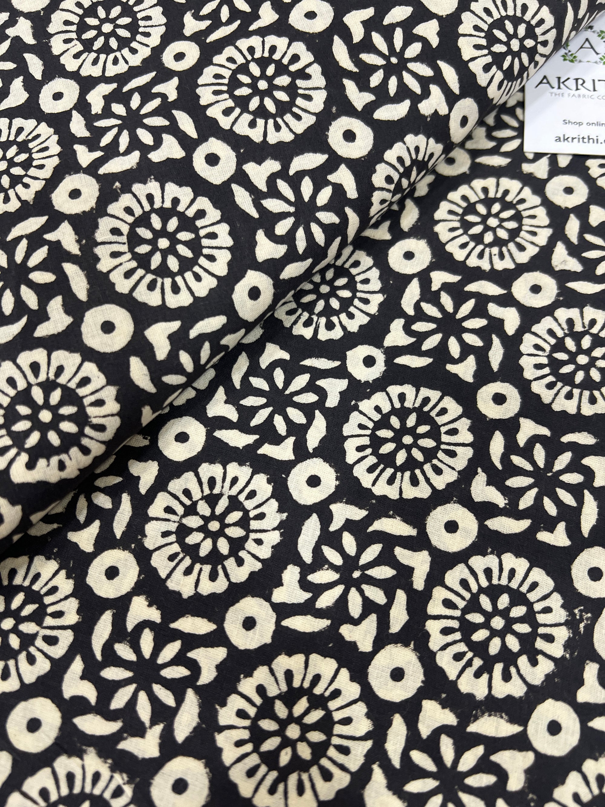 Hand block pure cotton fabric