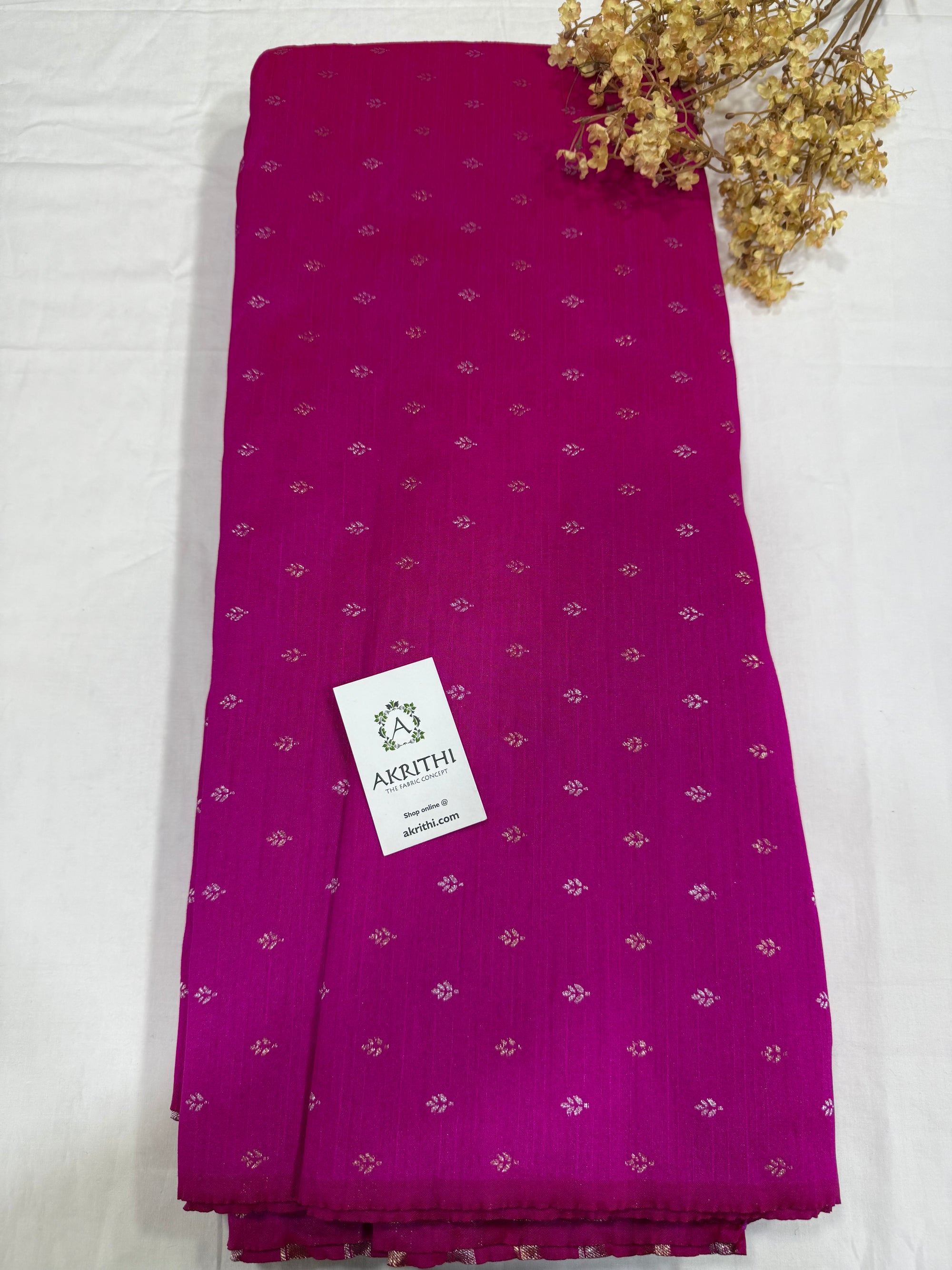 Semi Banarasi raw silk fabric