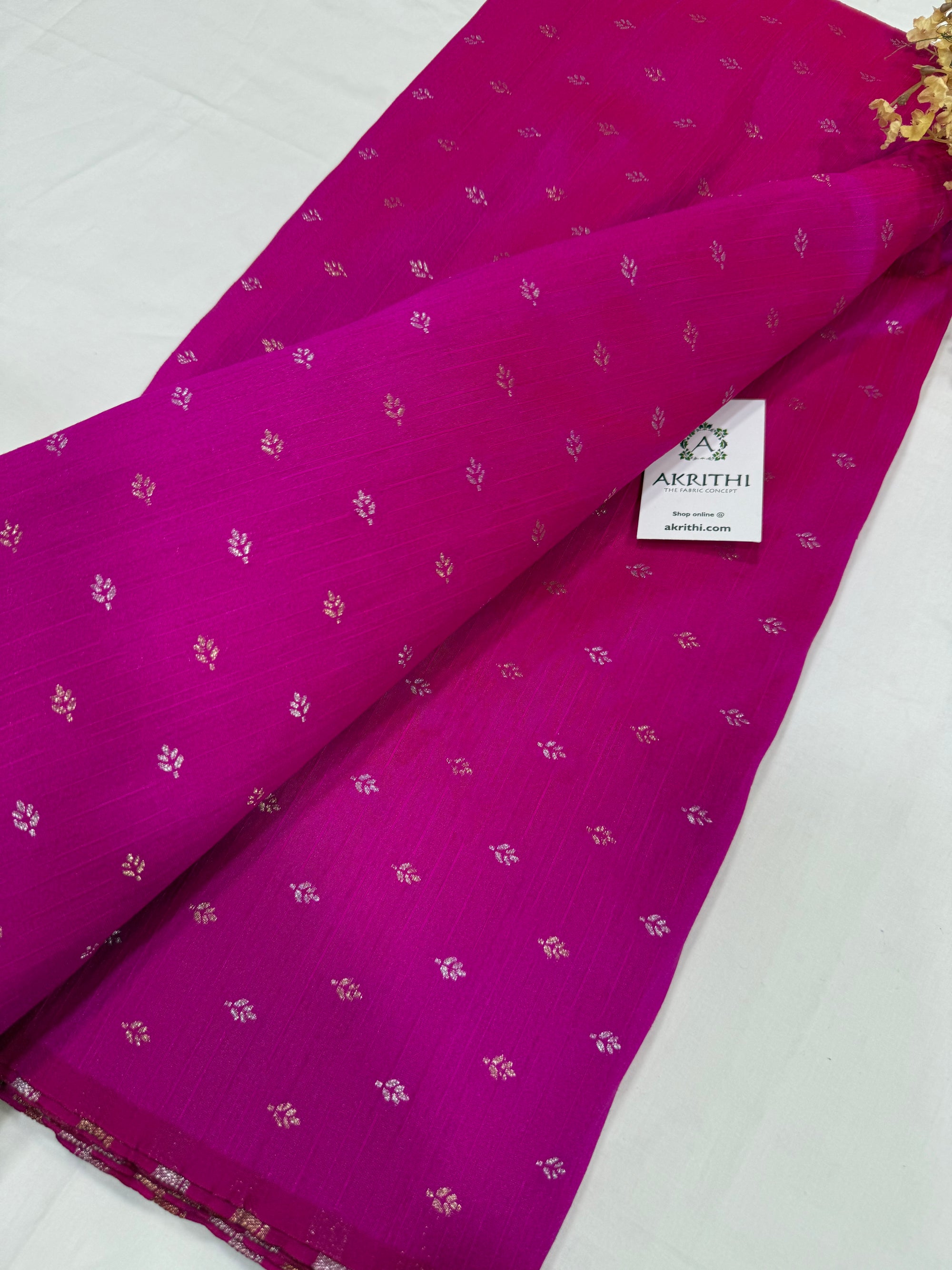 Semi Banarasi raw silk fabric
