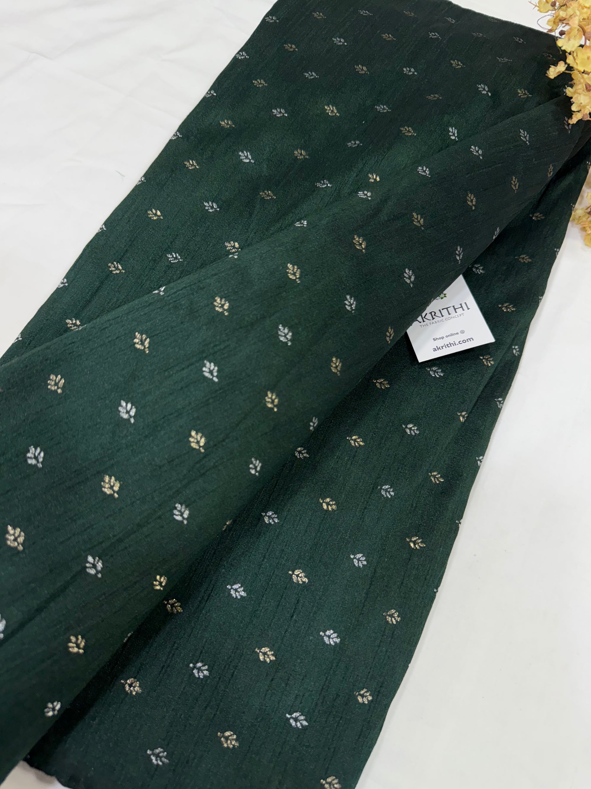 Semi Banarasi raw silk fabric