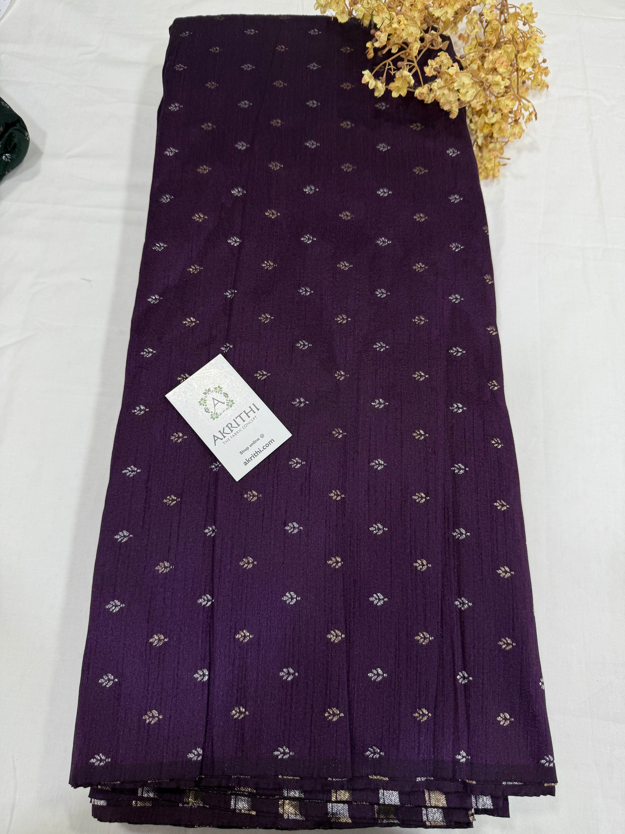 Semi Banarasi raw silk fabric