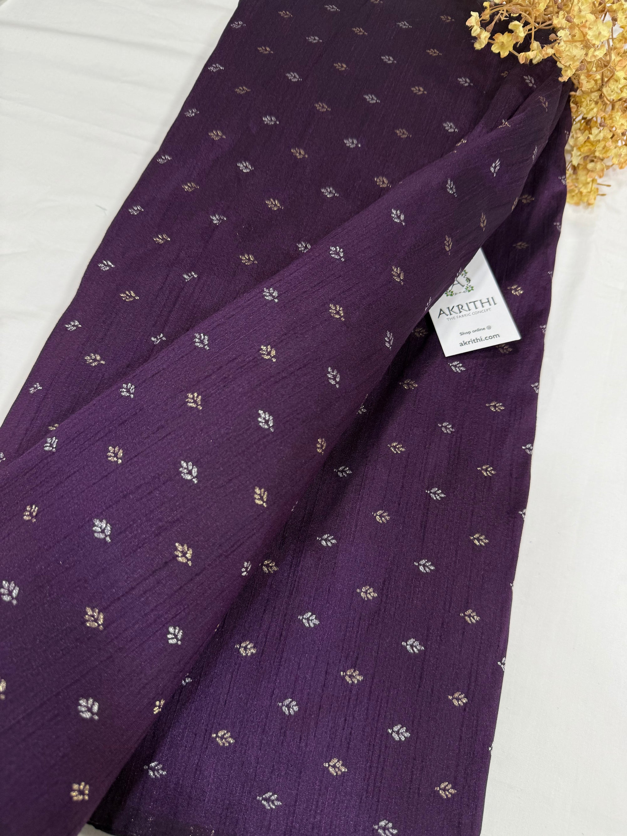 Semi Banarasi raw silk fabric