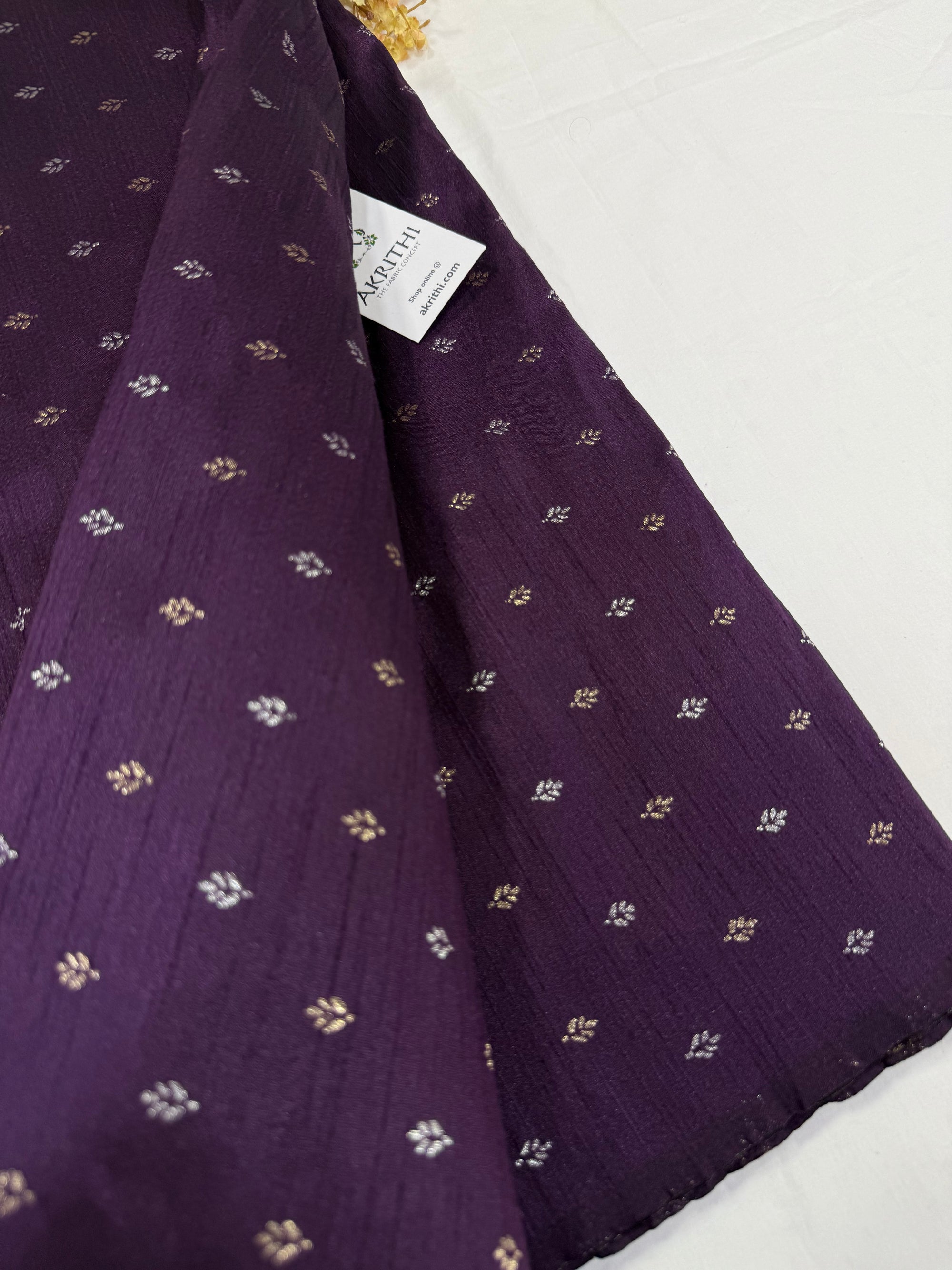Semi Banarasi raw silk fabric