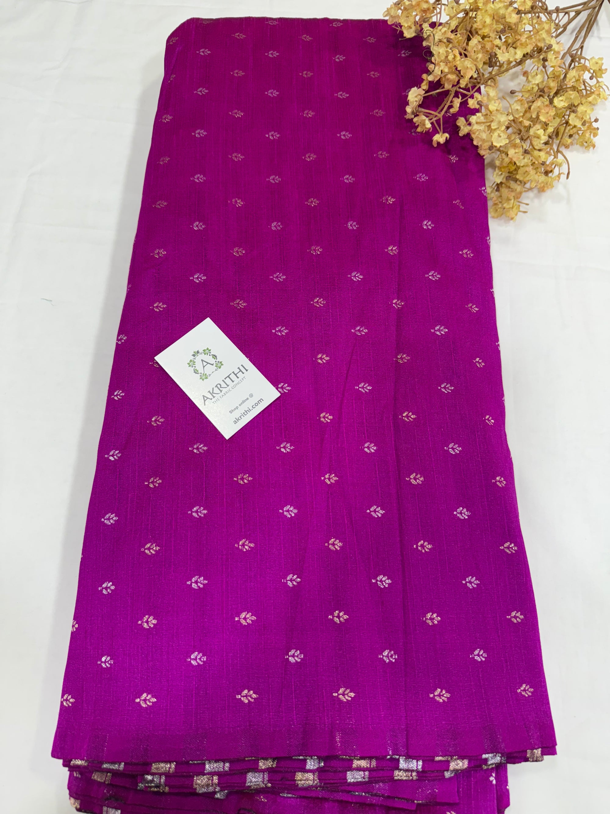 Semi Banarasi raw silk fabric