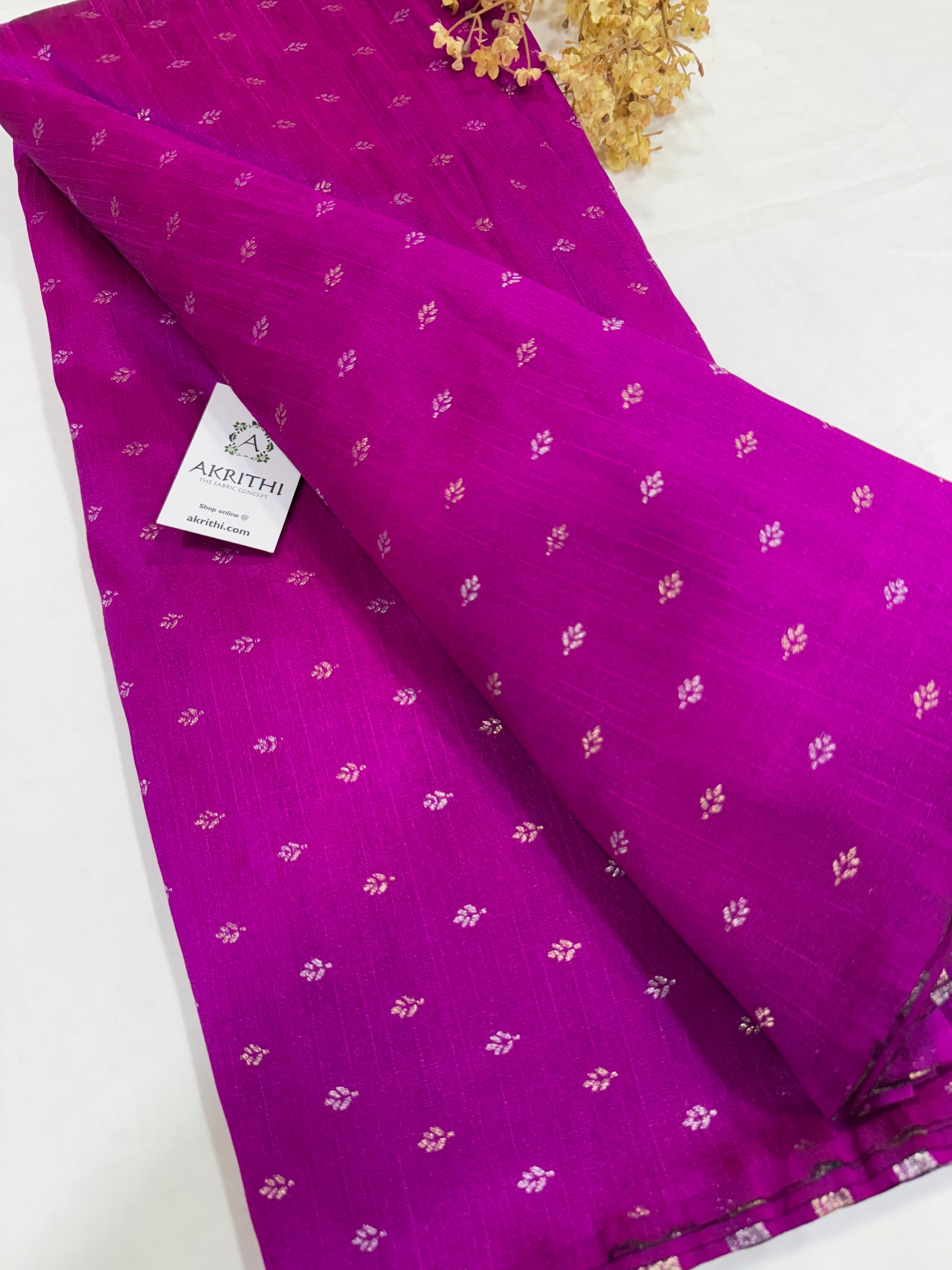 Semi Banarasi raw silk fabric