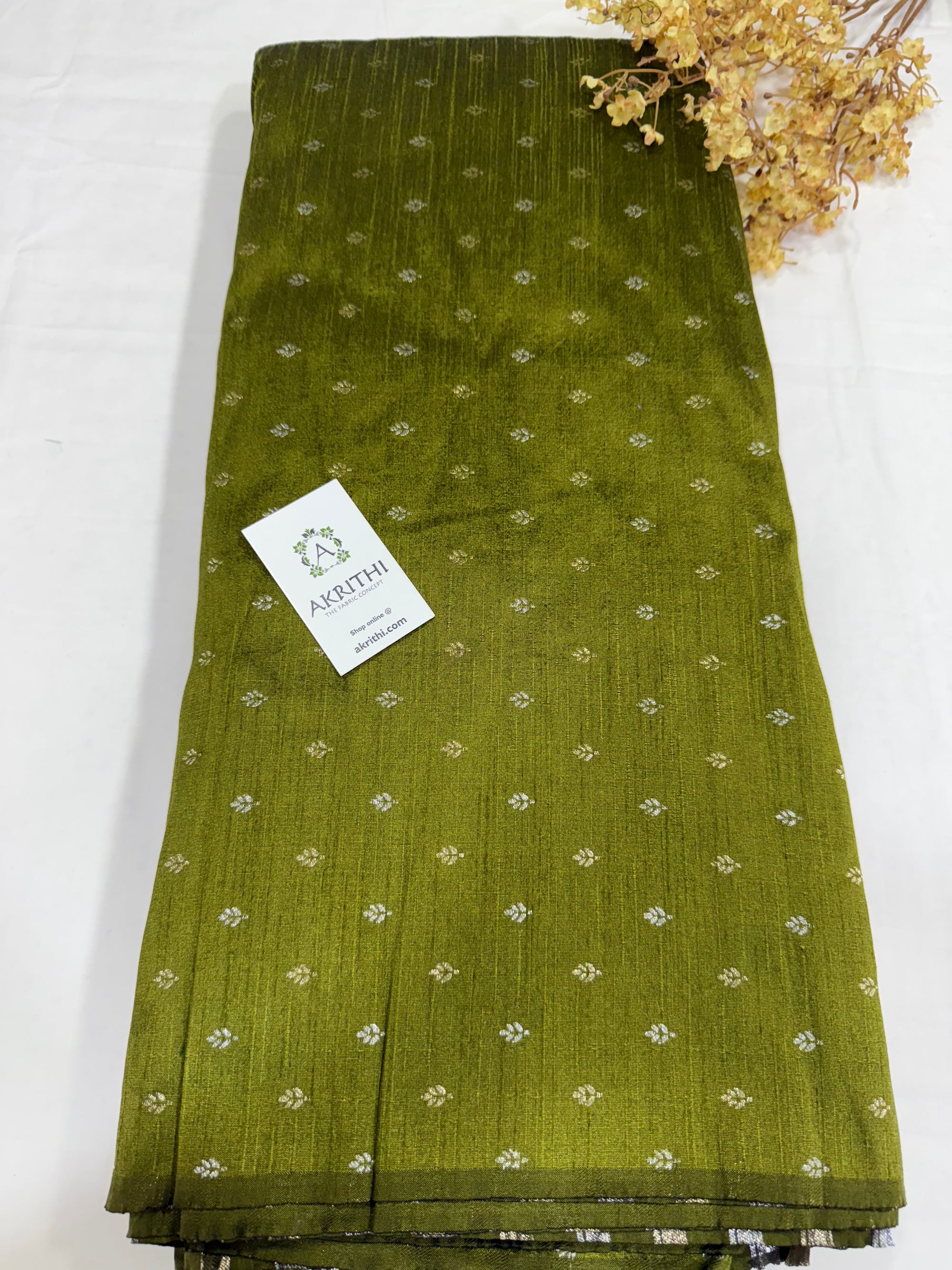 Semi Banarasi raw silk fabric