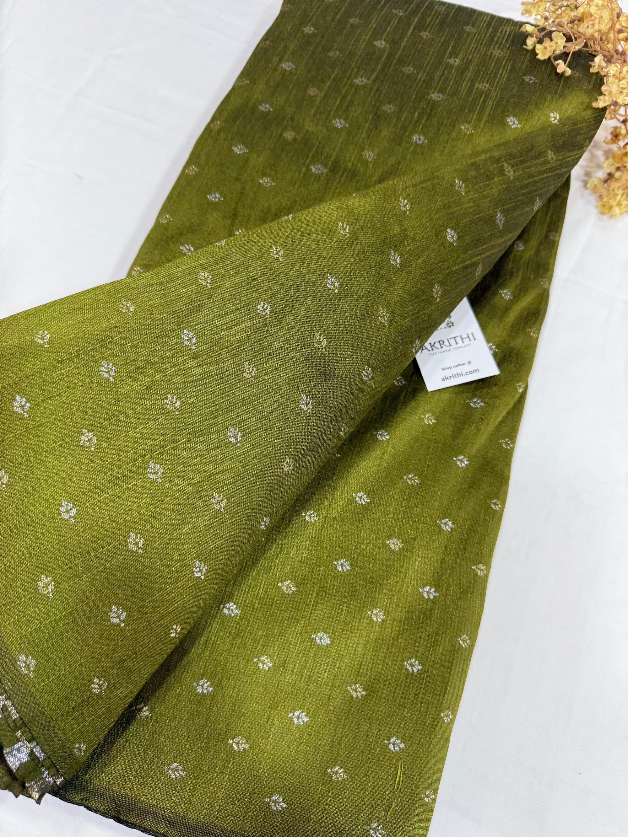 Semi Banarasi raw silk fabric