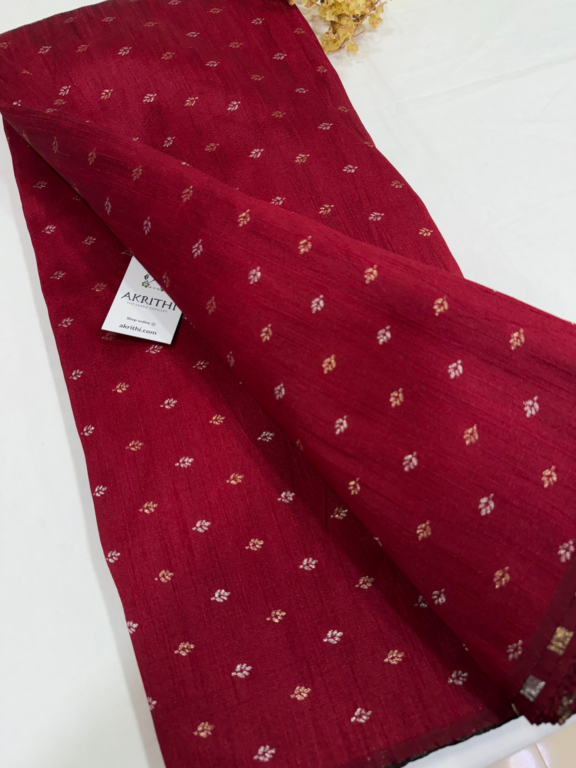 Semi Banarasi raw silk fabric