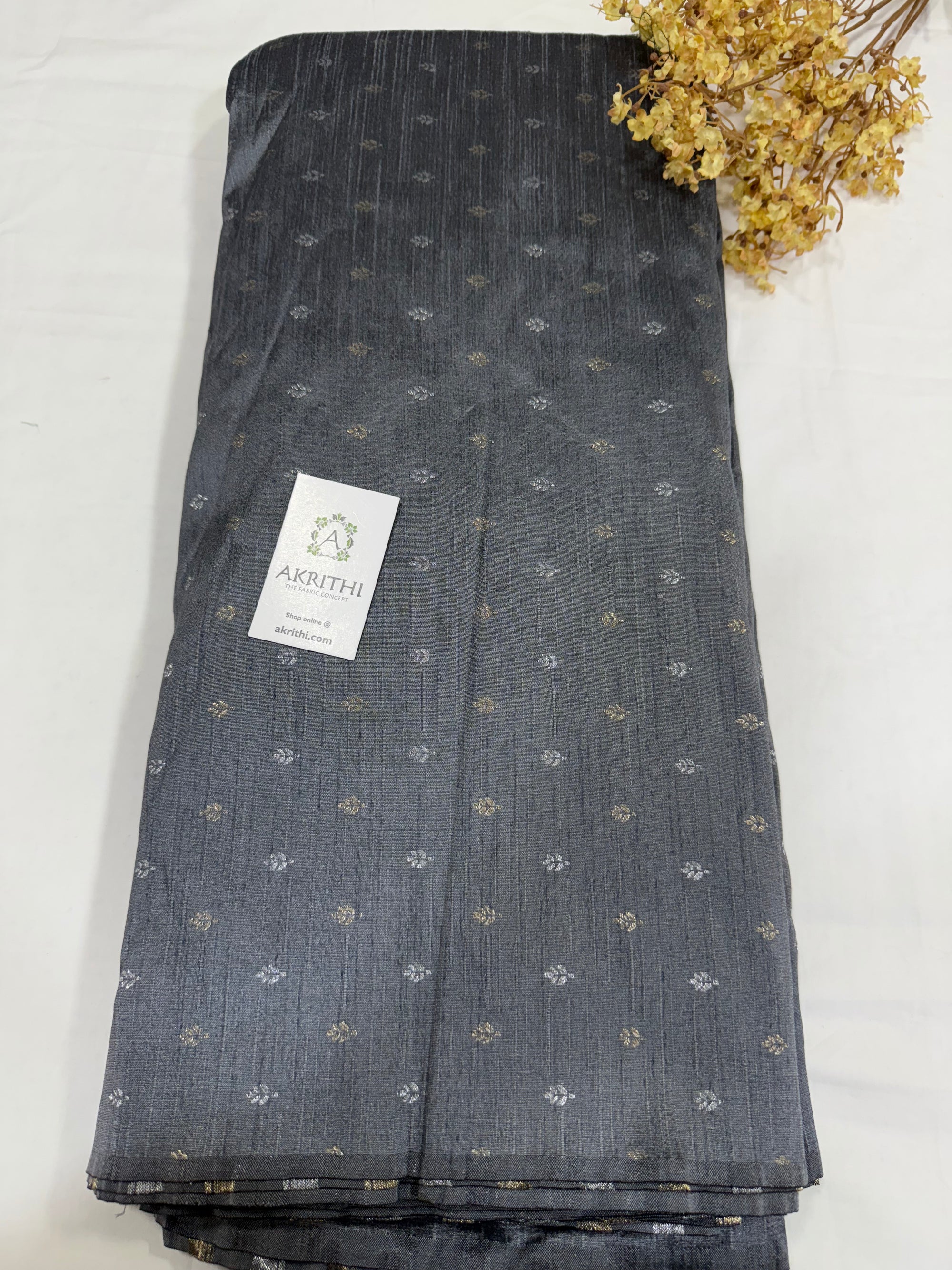 Semi Banarasi raw silk fabric