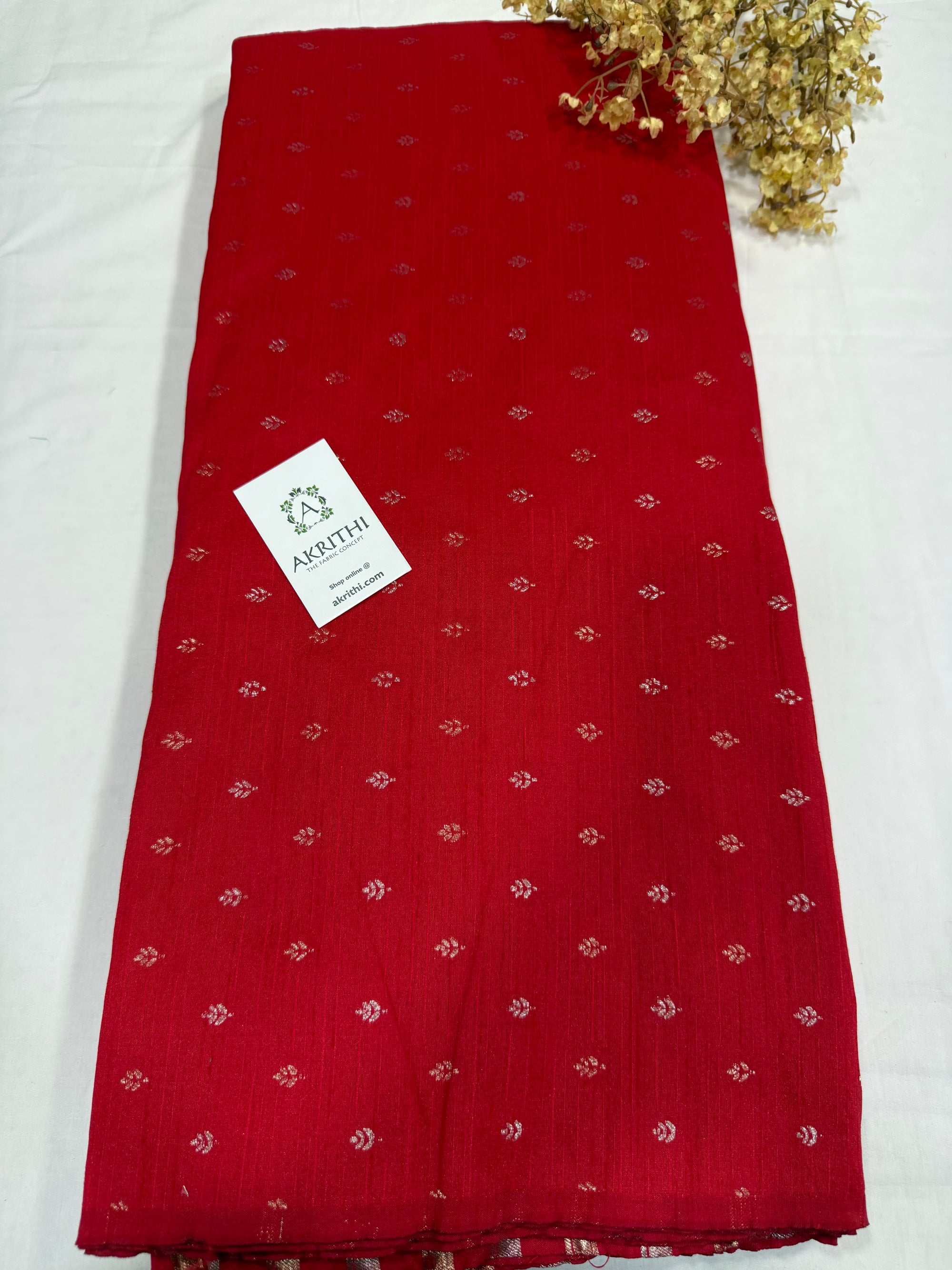 Semi Banarasi raw silk fabric