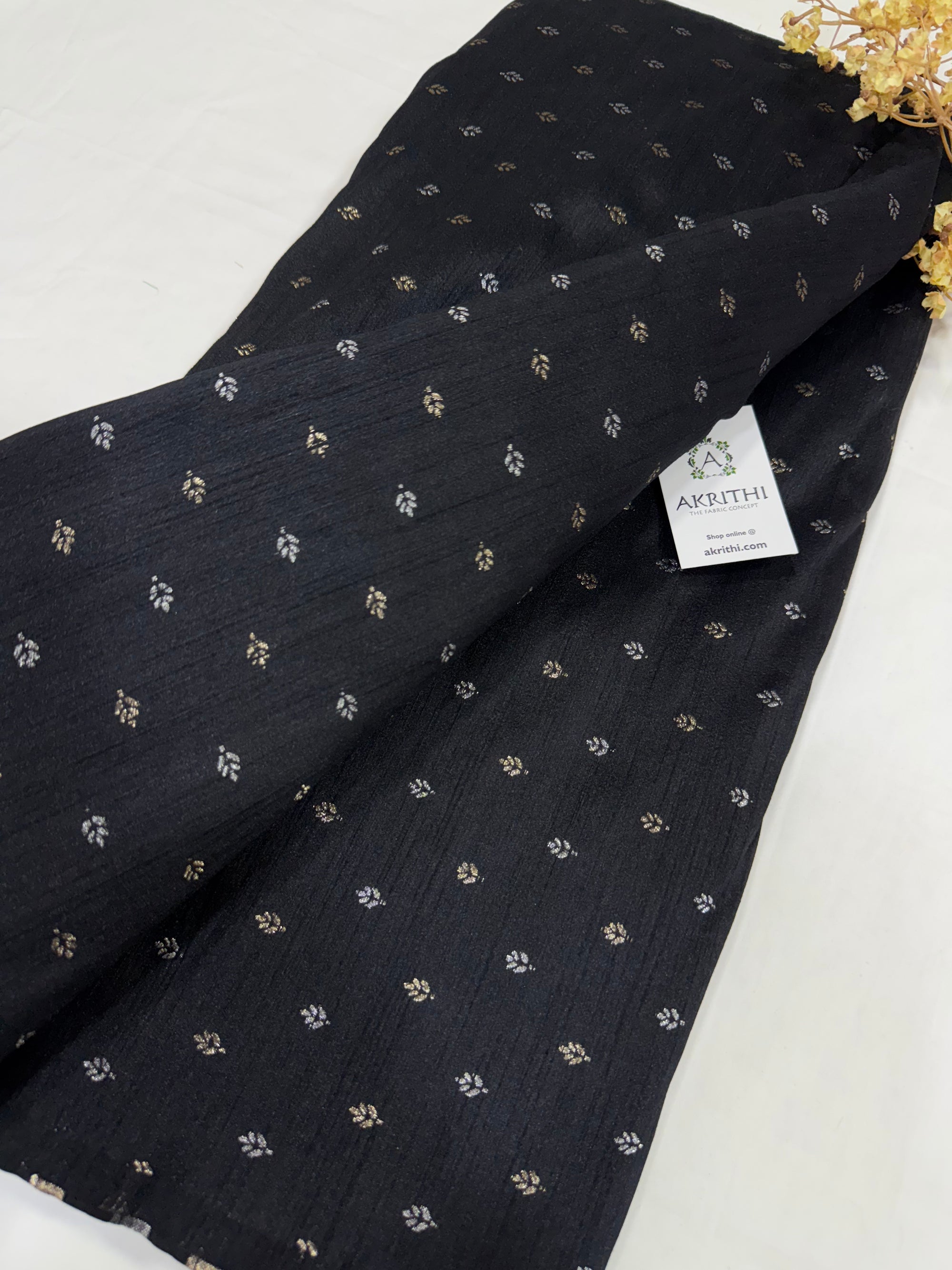 Semi Banarasi raw silk fabric