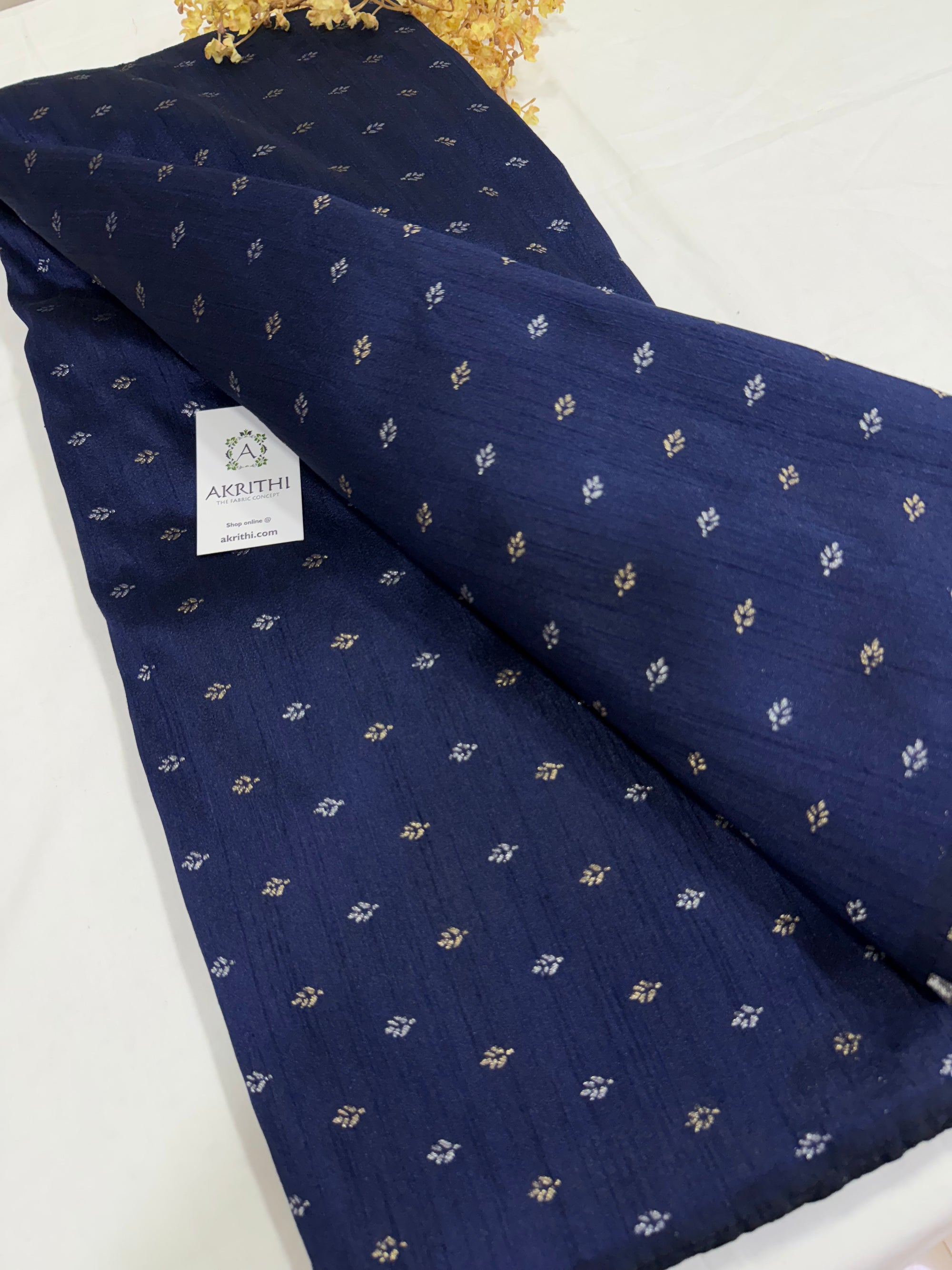 Semi Banarasi raw silk fabric