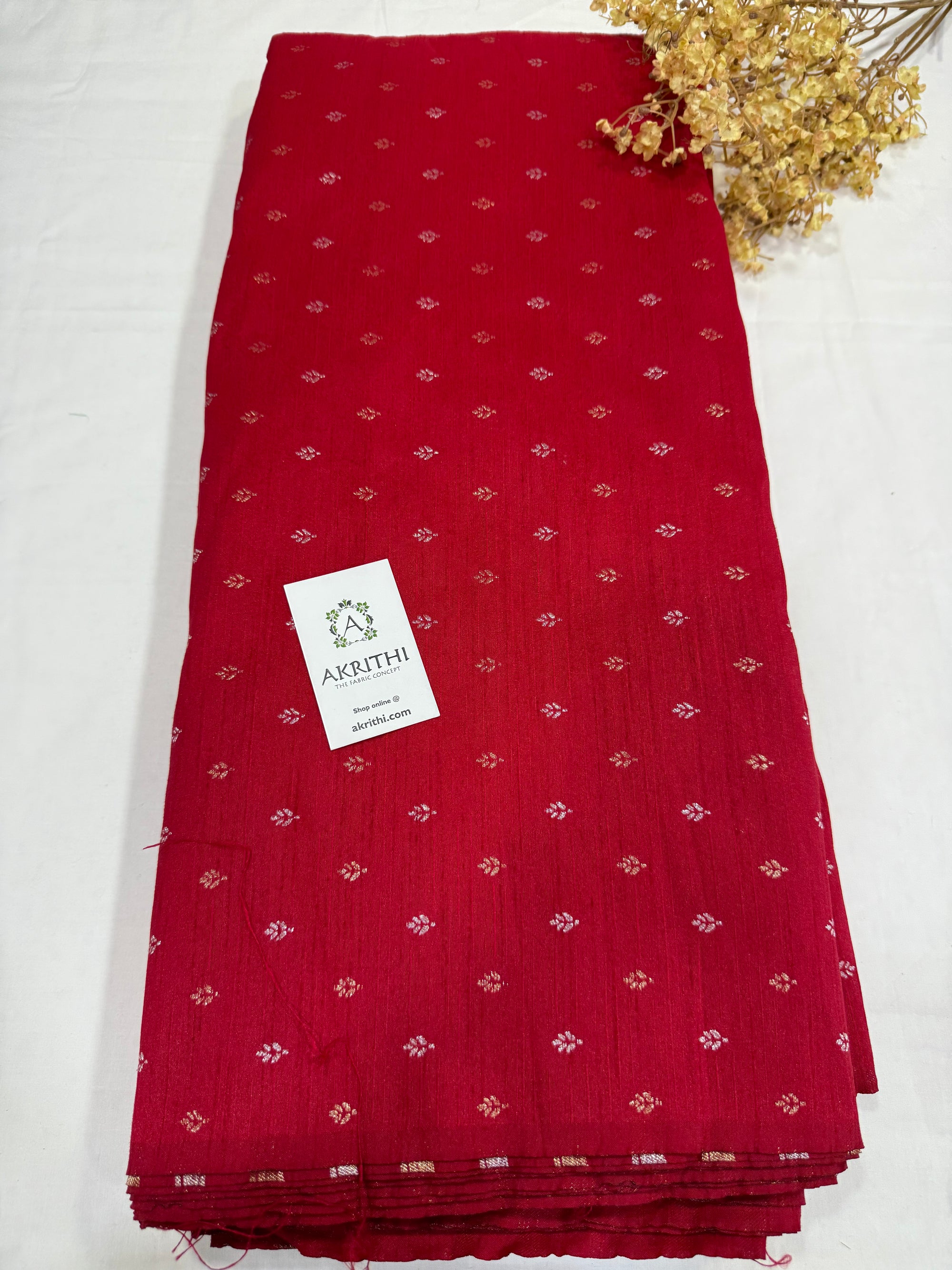 Semi Banarasi raw silk fabric