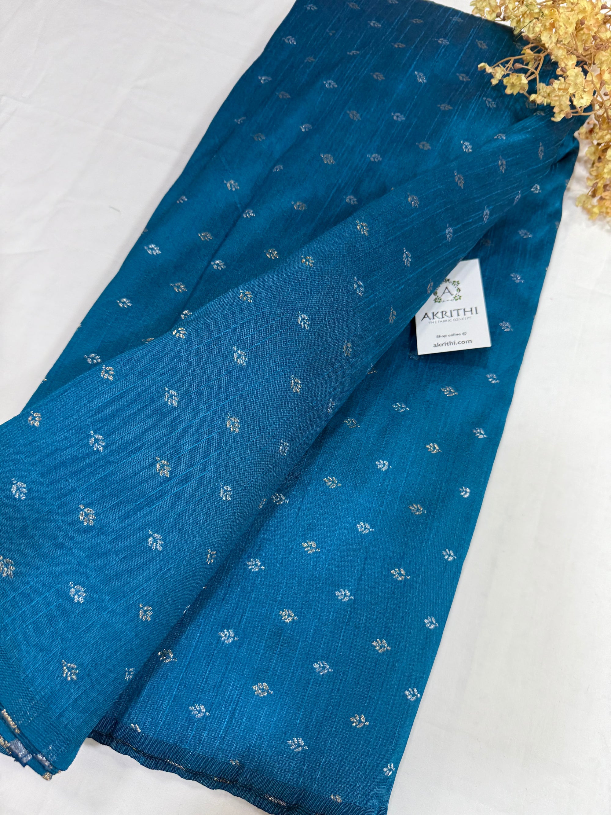 Semi Banarasi raw silk fabric