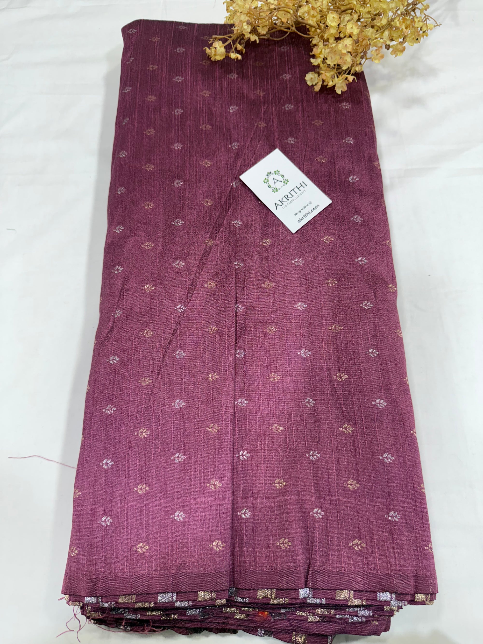 Semi Banarasi raw silk fabric