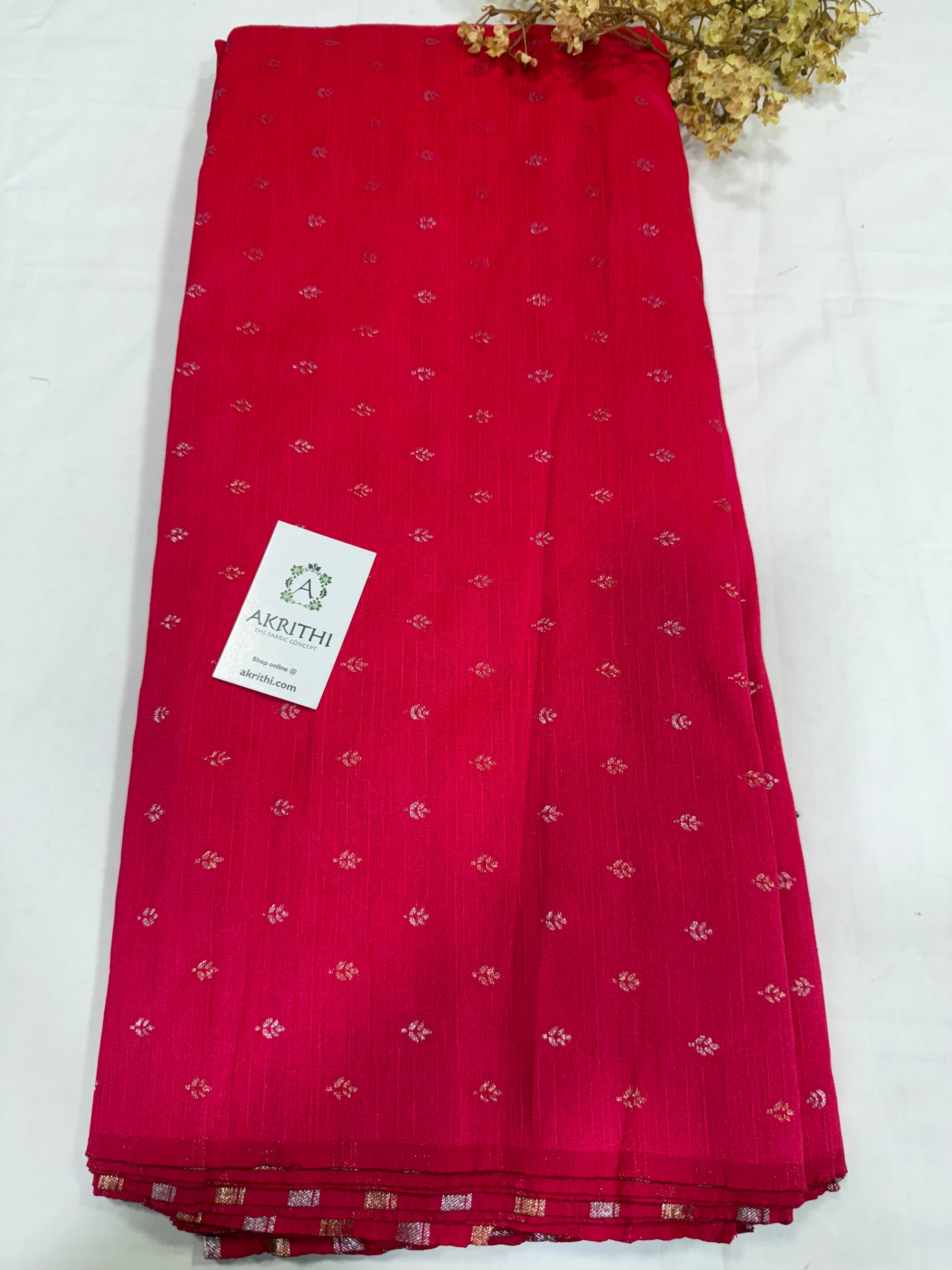 Semi Banarasi raw silk fabric