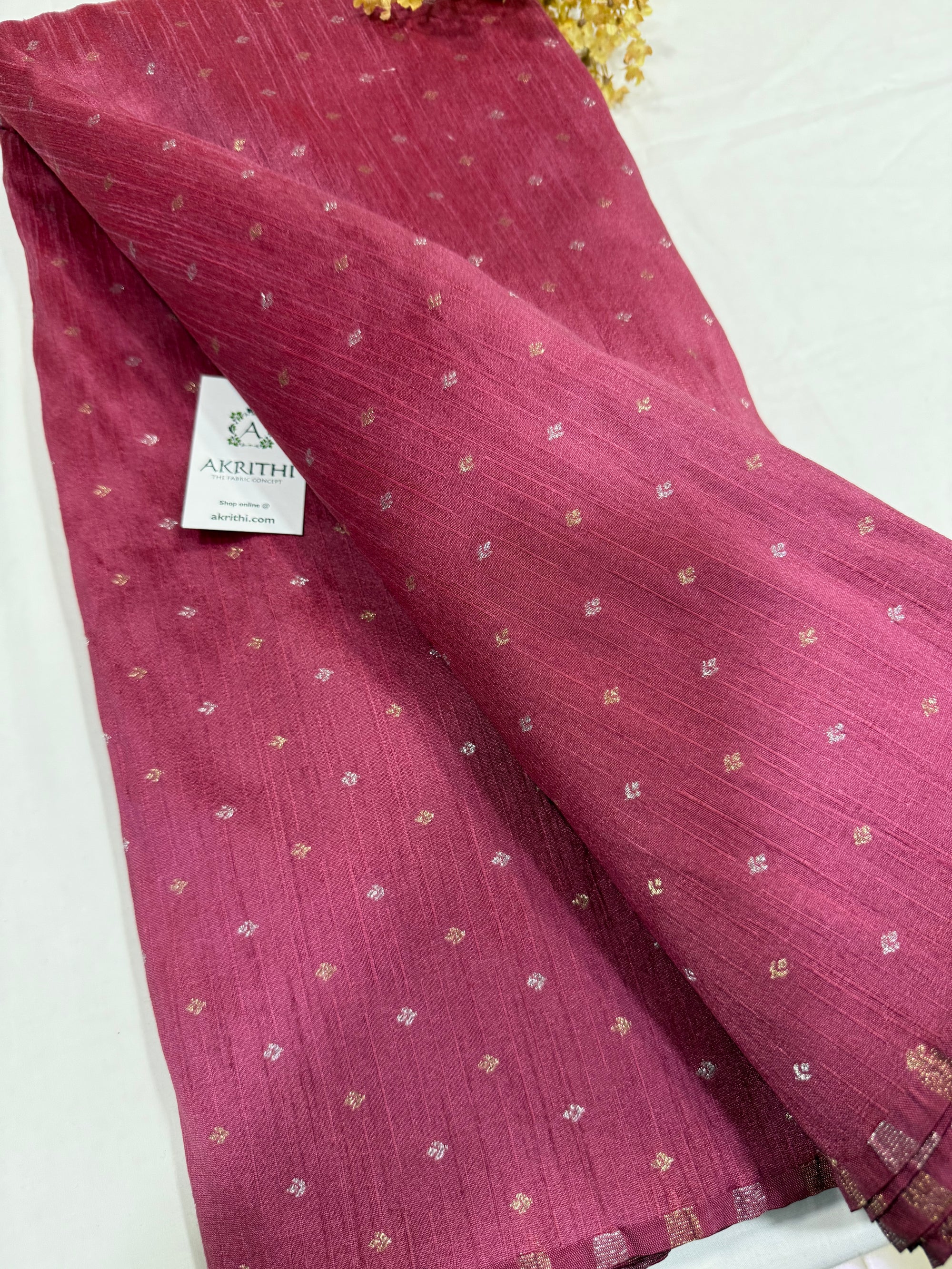 Semi Banarasi raw silk fabric