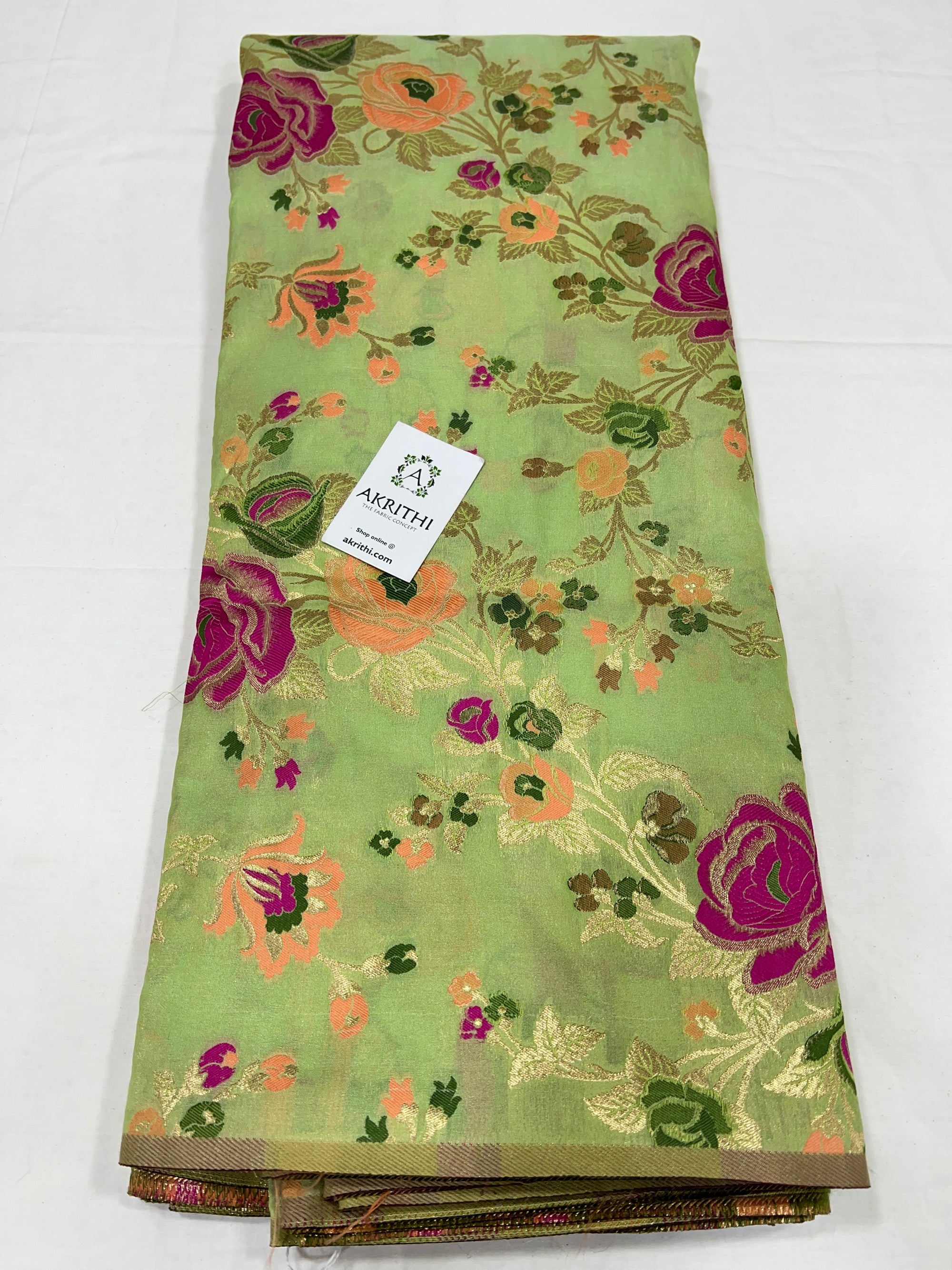 Pure Banarasi brocade fabric
