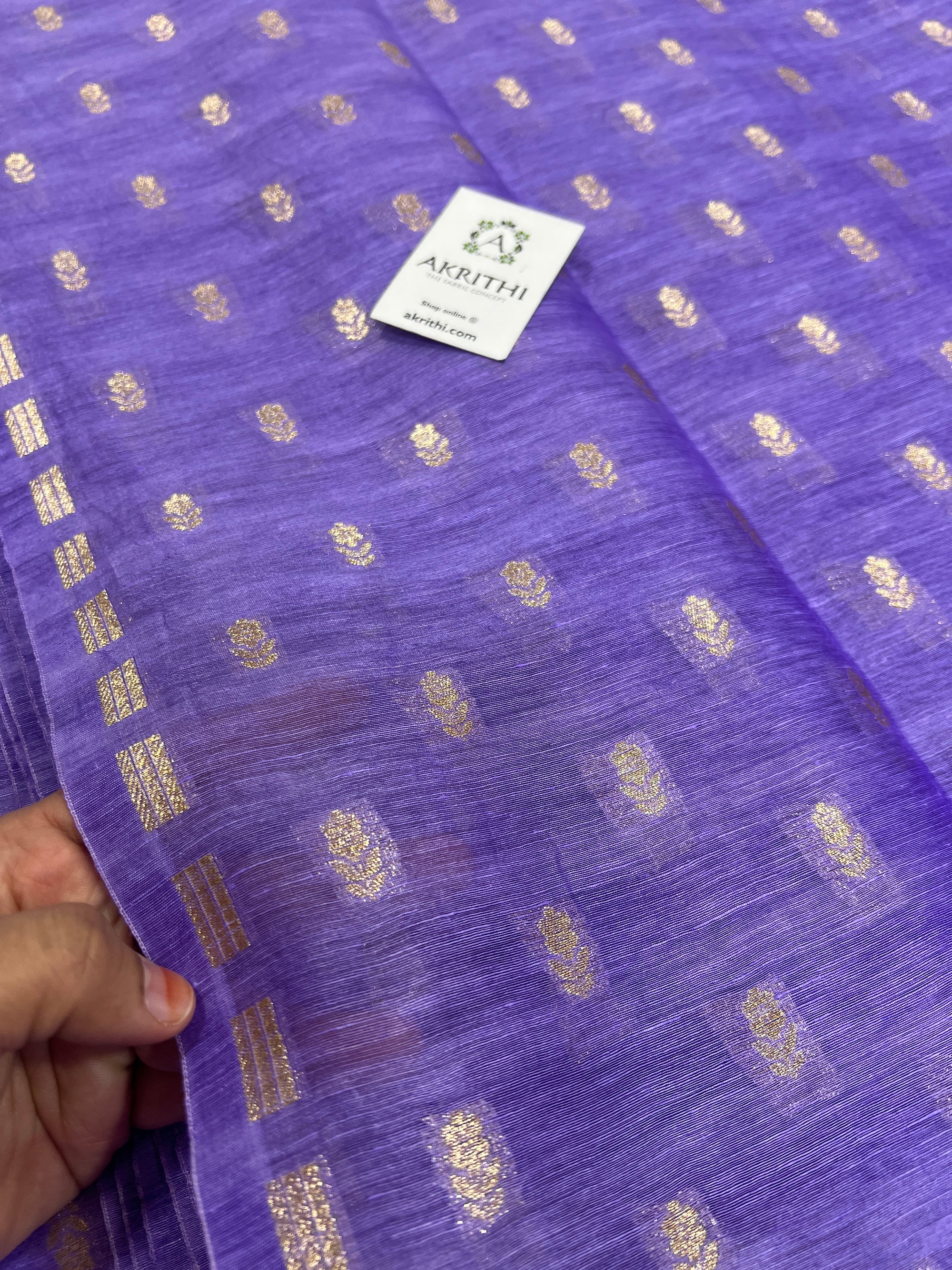 Pure linen silk Banarasi brocade fabric