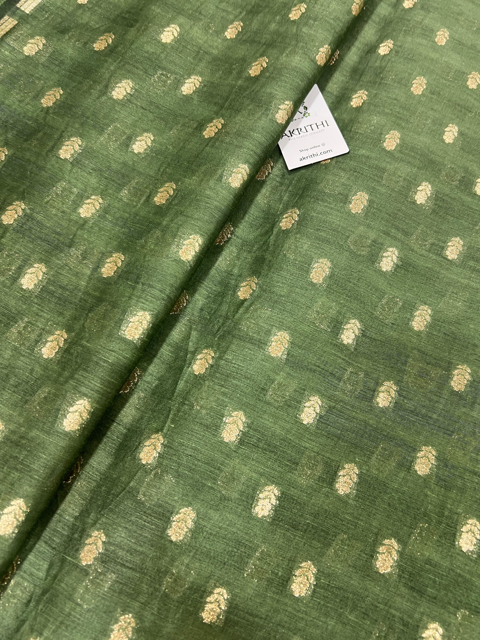 Pure linen silk Banarasi brocade fabric