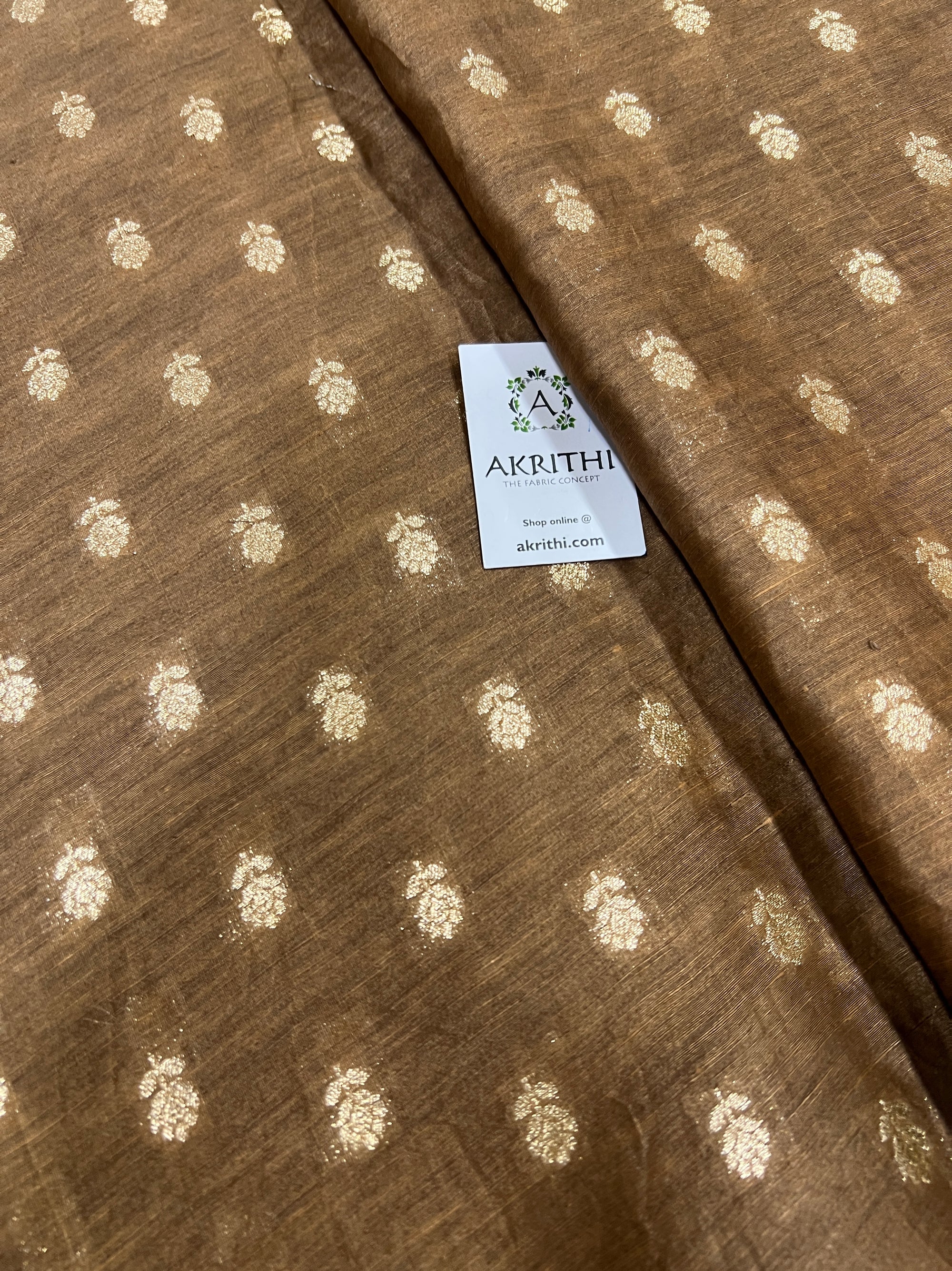 Pure linen silk Banarasi brocade fabric