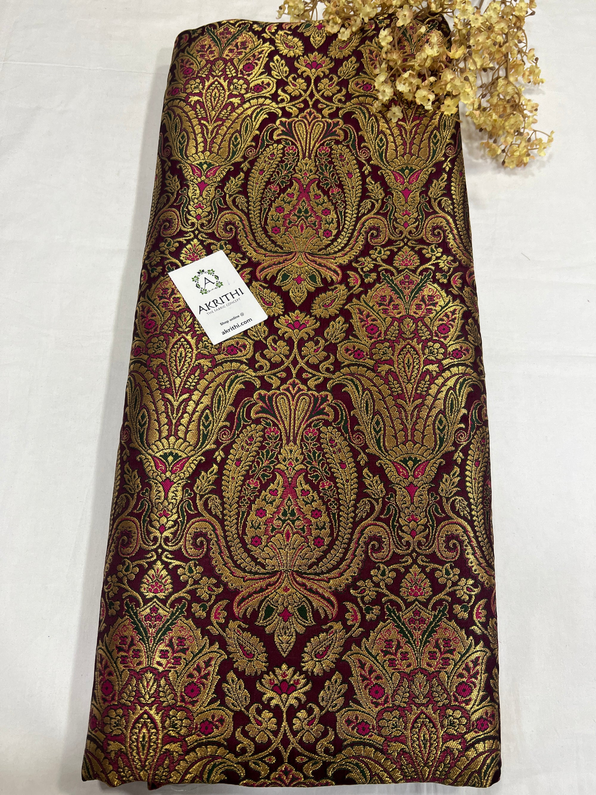 Pure Banarasi brocade fabric