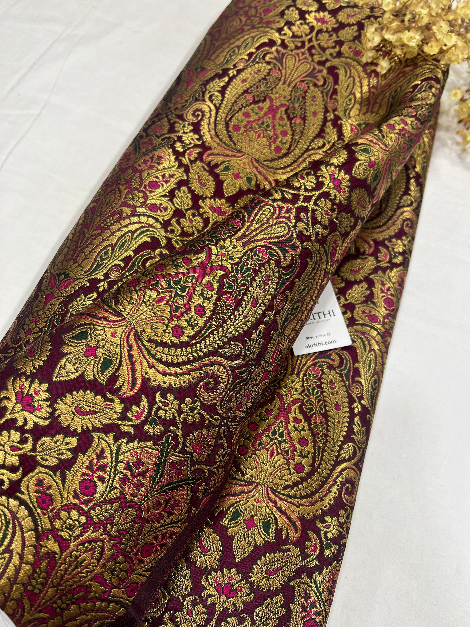 Pure Banarasi brocade fabric