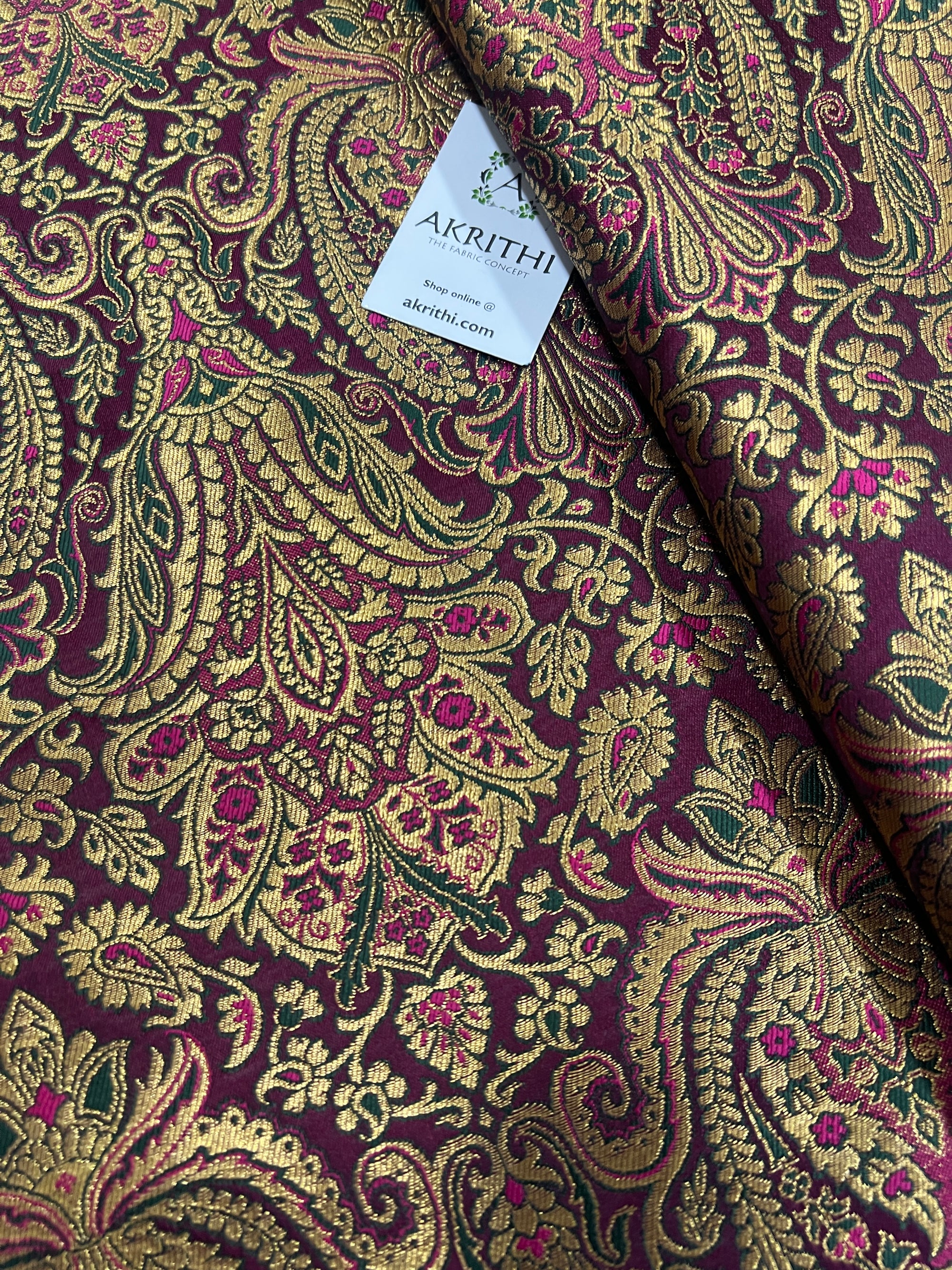 Pure Banarasi brocade fabric