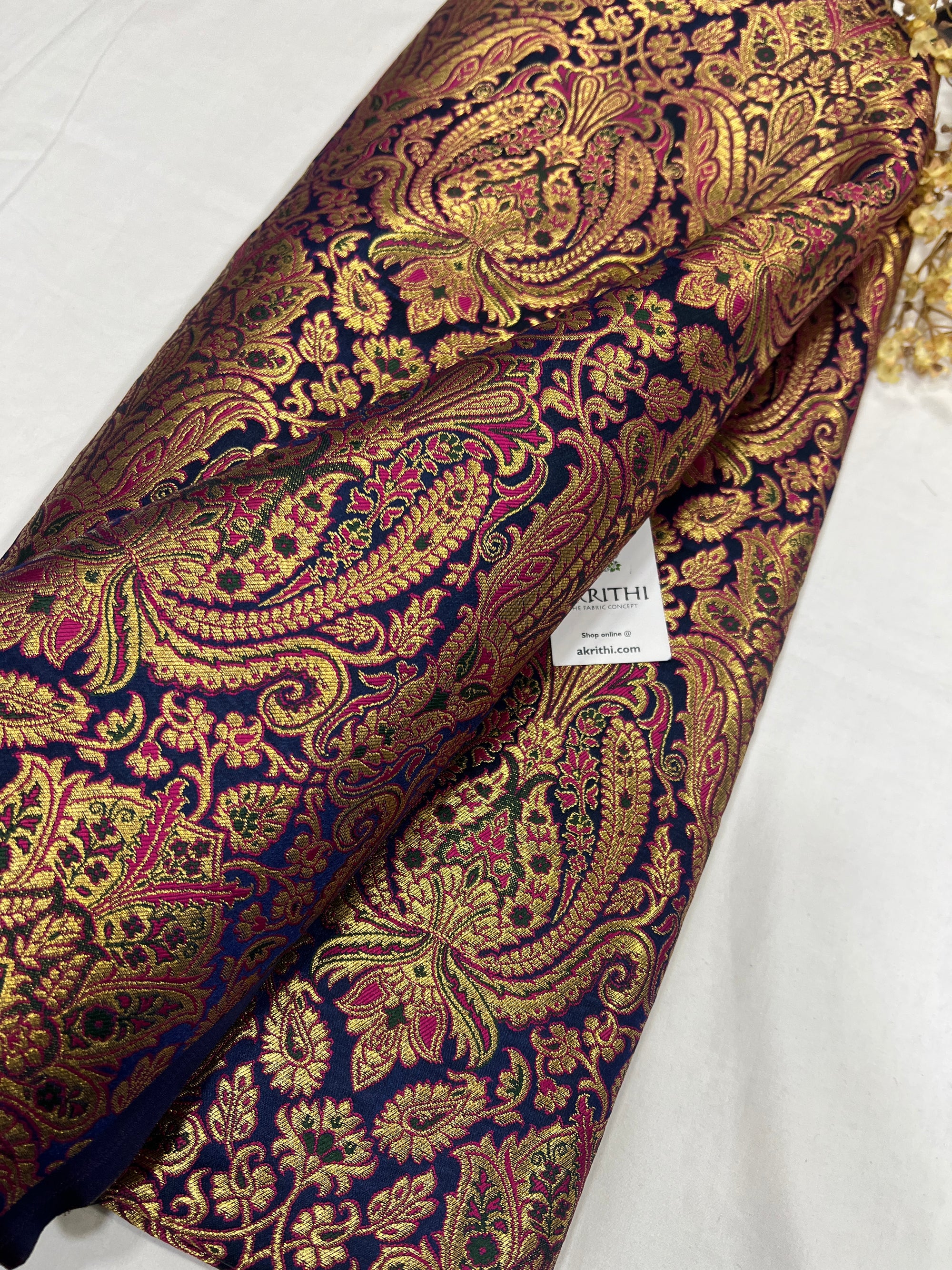 Pure Banarasi brocade fabric