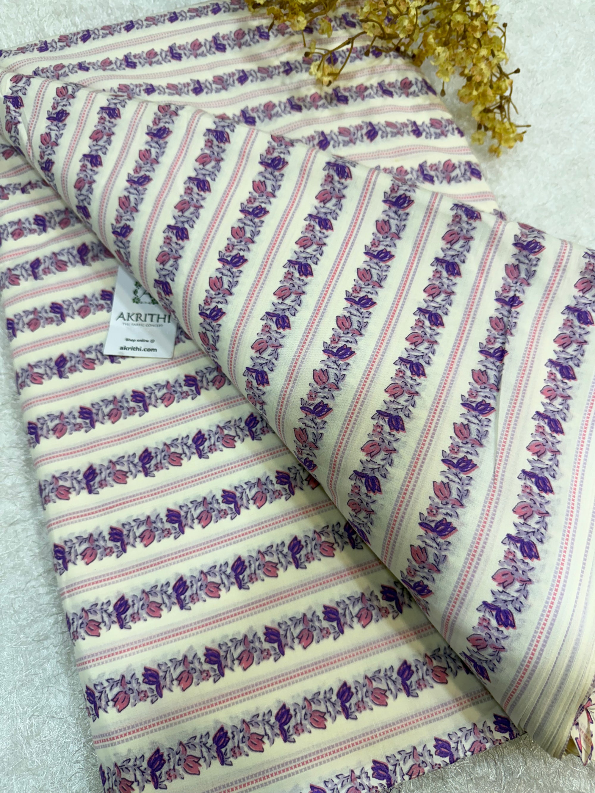 Printed pure cotton fabric