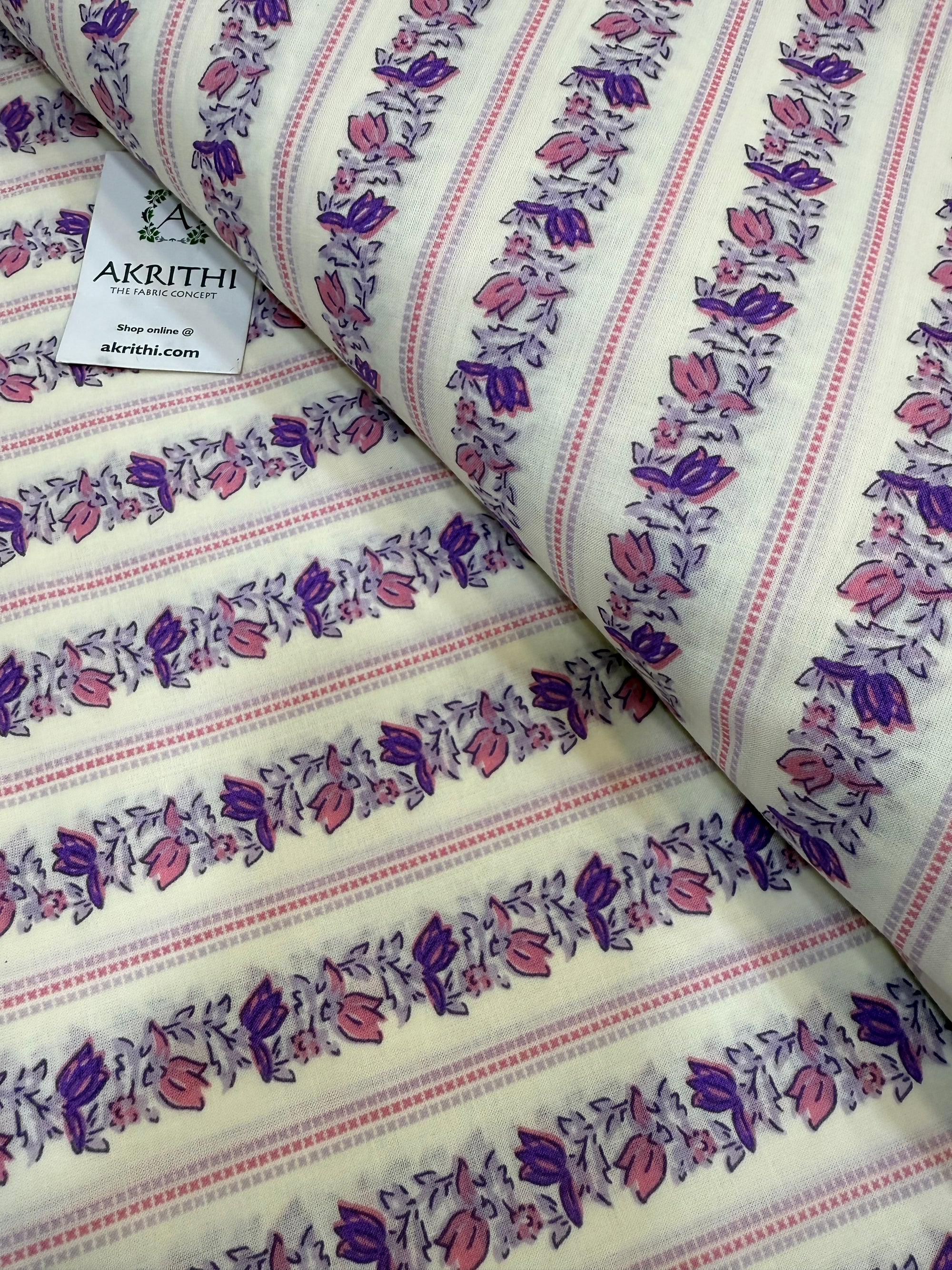 Printed pure cotton fabric