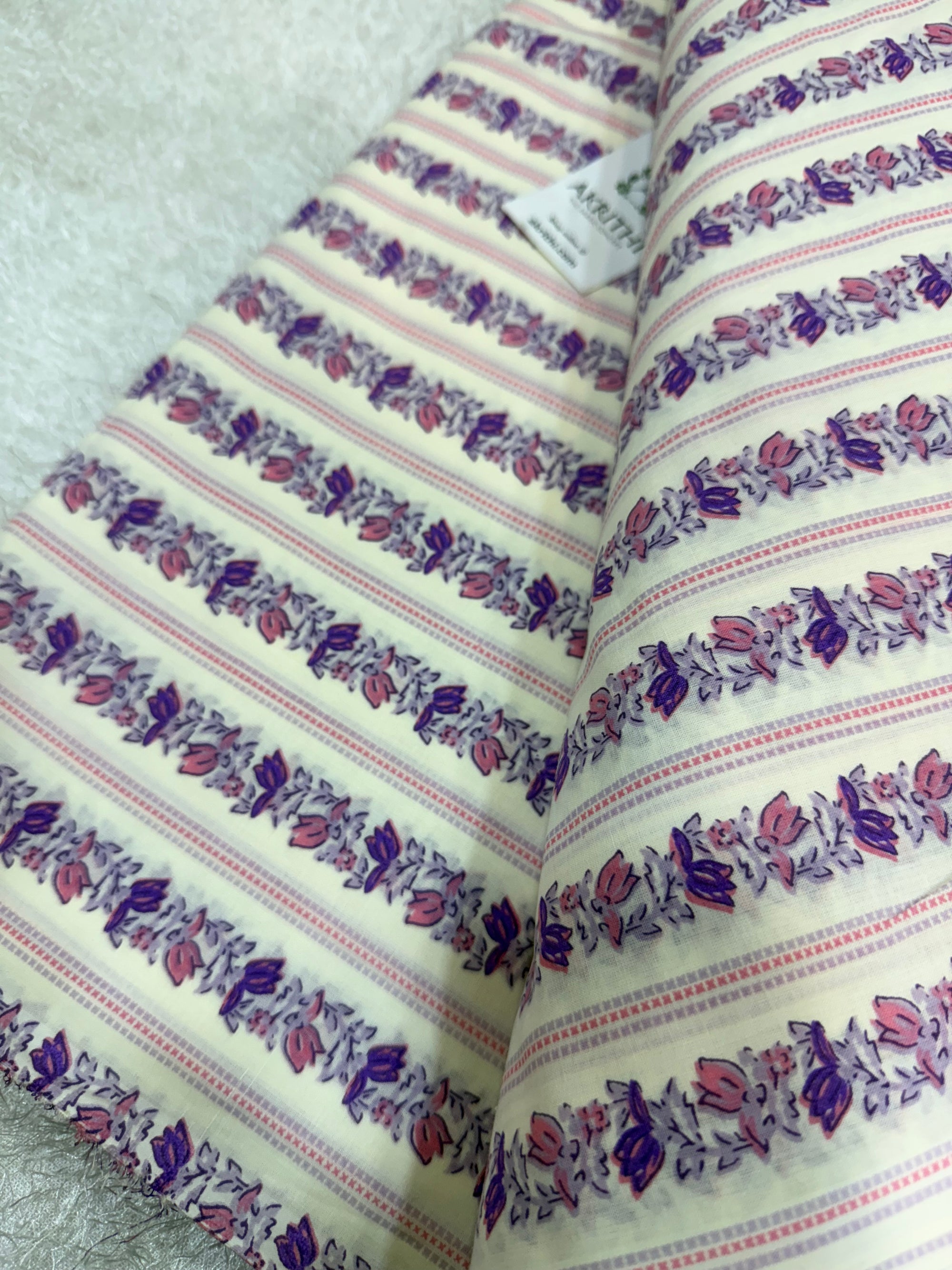 Printed pure cotton fabric