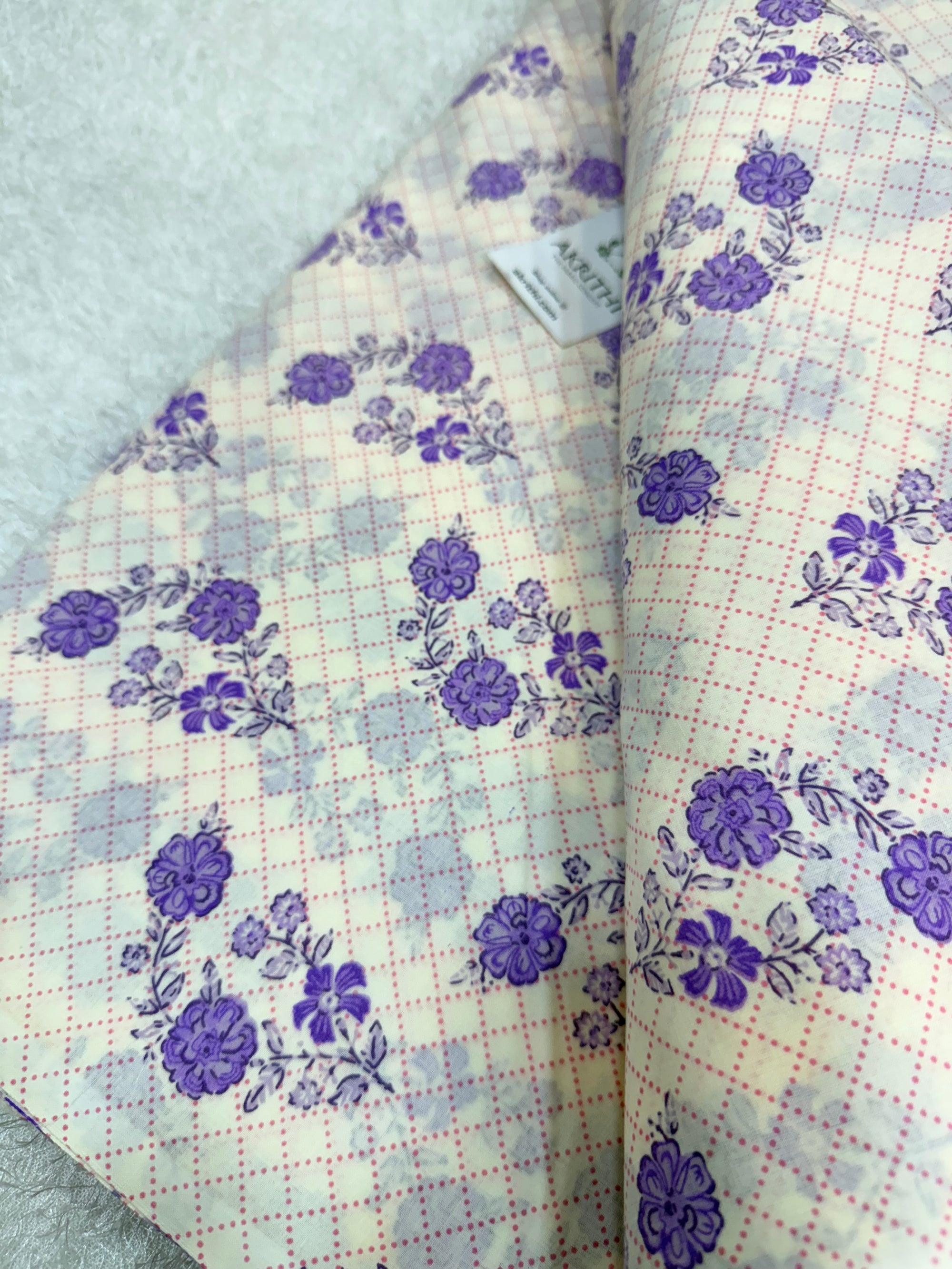 Printed pure cotton fabric