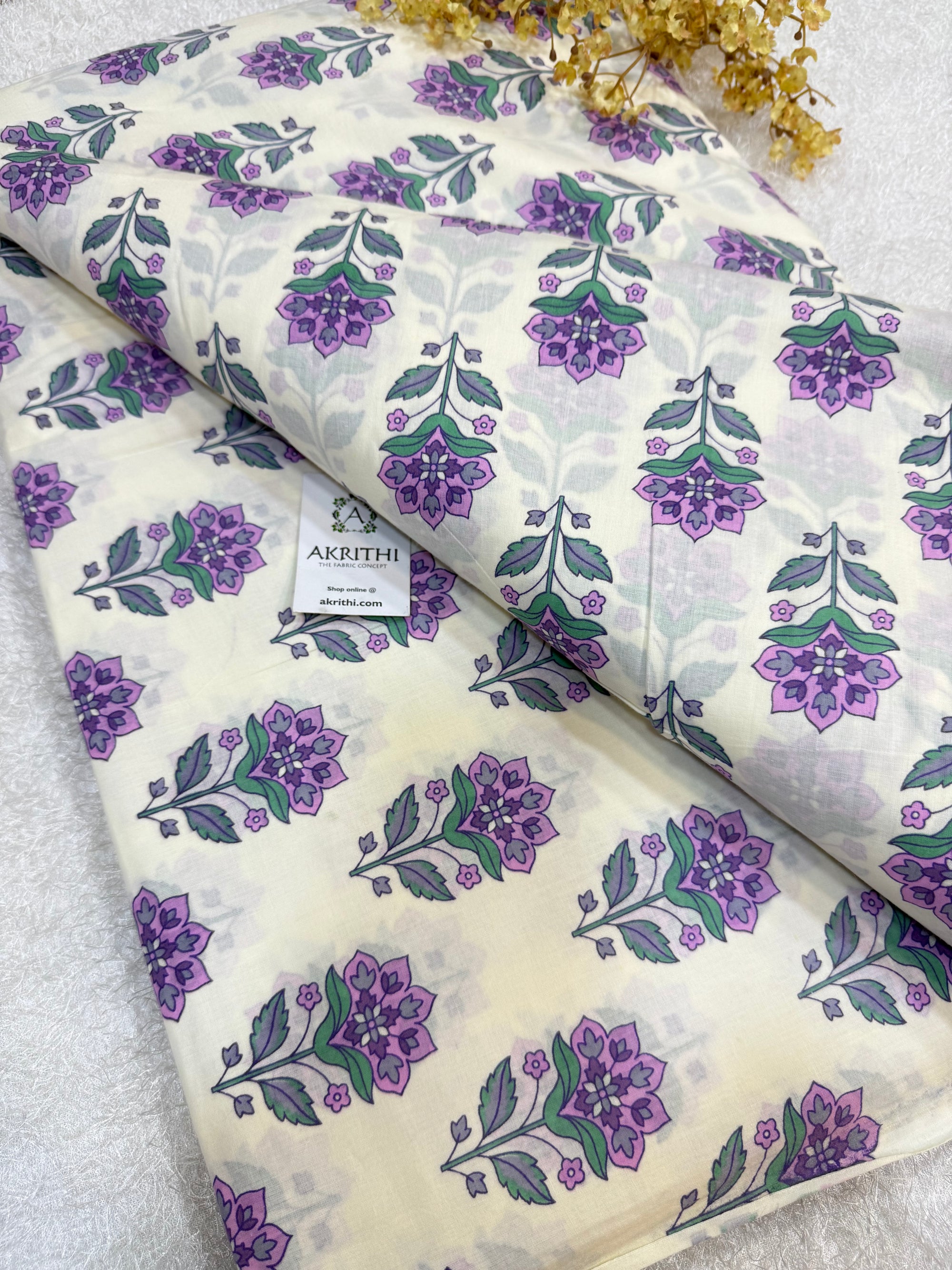 Printed pure cotton fabric
