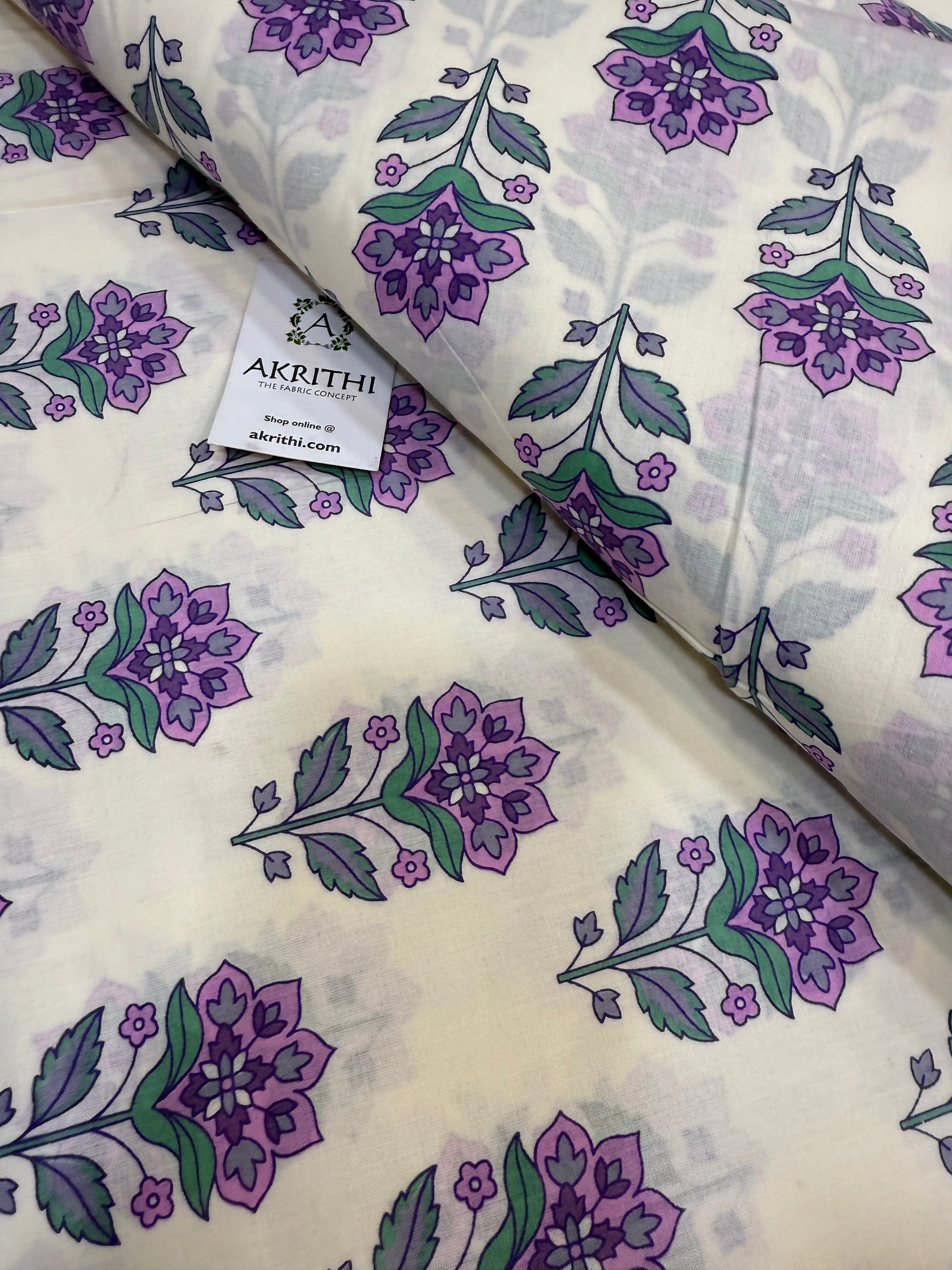 Printed pure cotton fabric