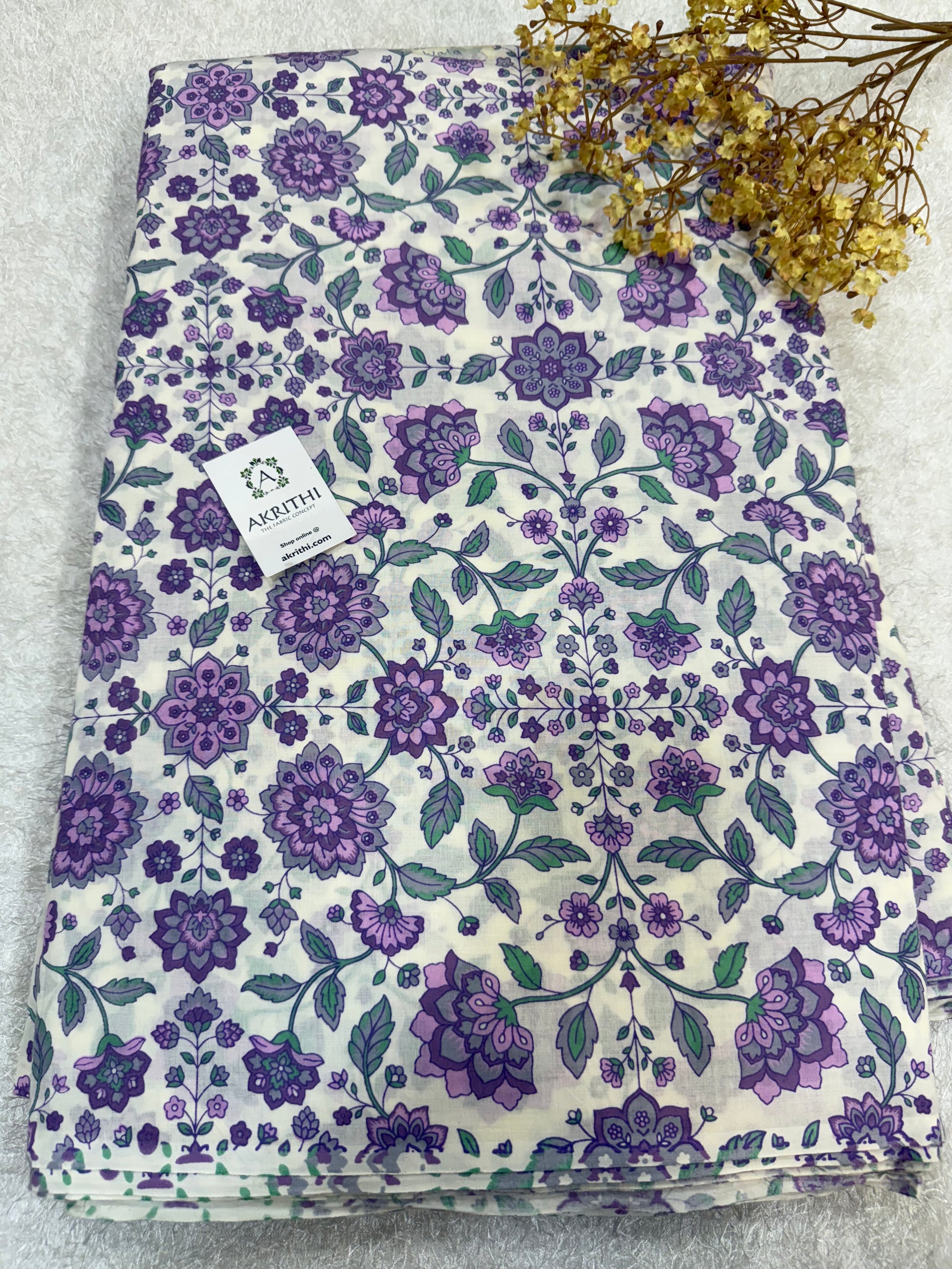 Printed pure cotton fabric