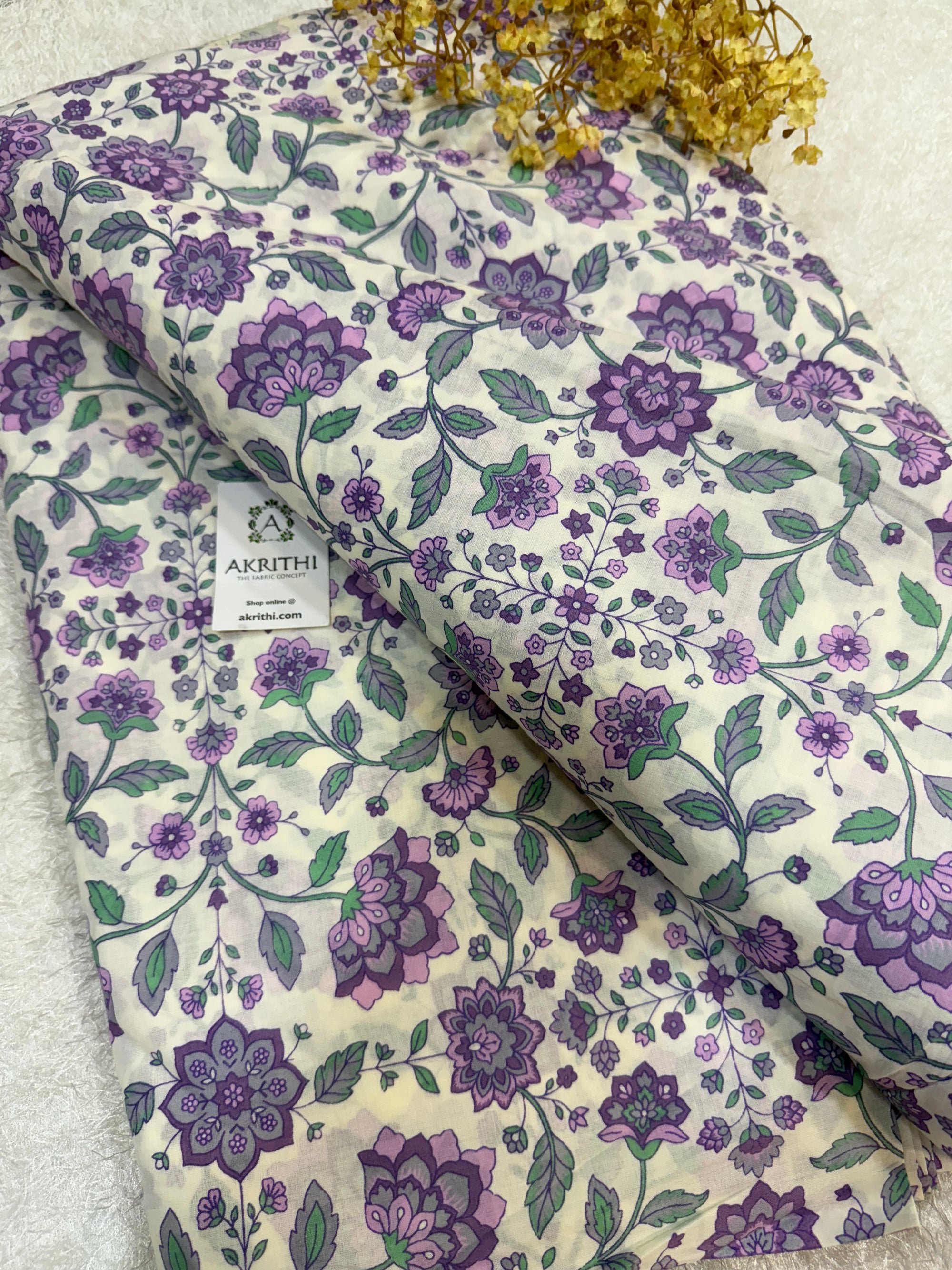 Printed pure cotton fabric