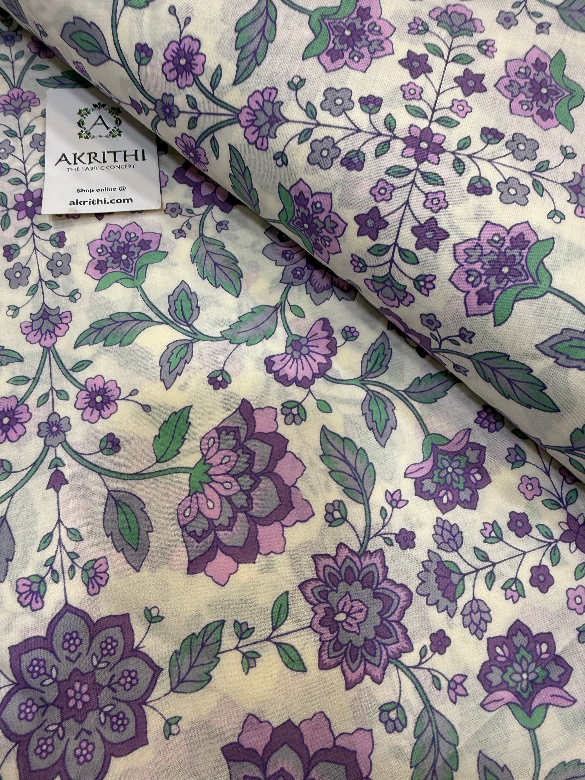 Printed pure cotton fabric